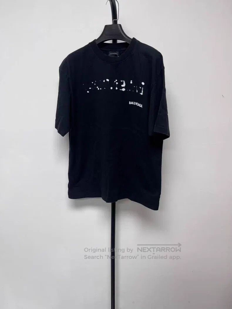Balenciaga Balenciaga Logo Printed Plain Knit Short Sleeve Size XS / US 0-2 / IT 36-38 - 1 Thumbnail