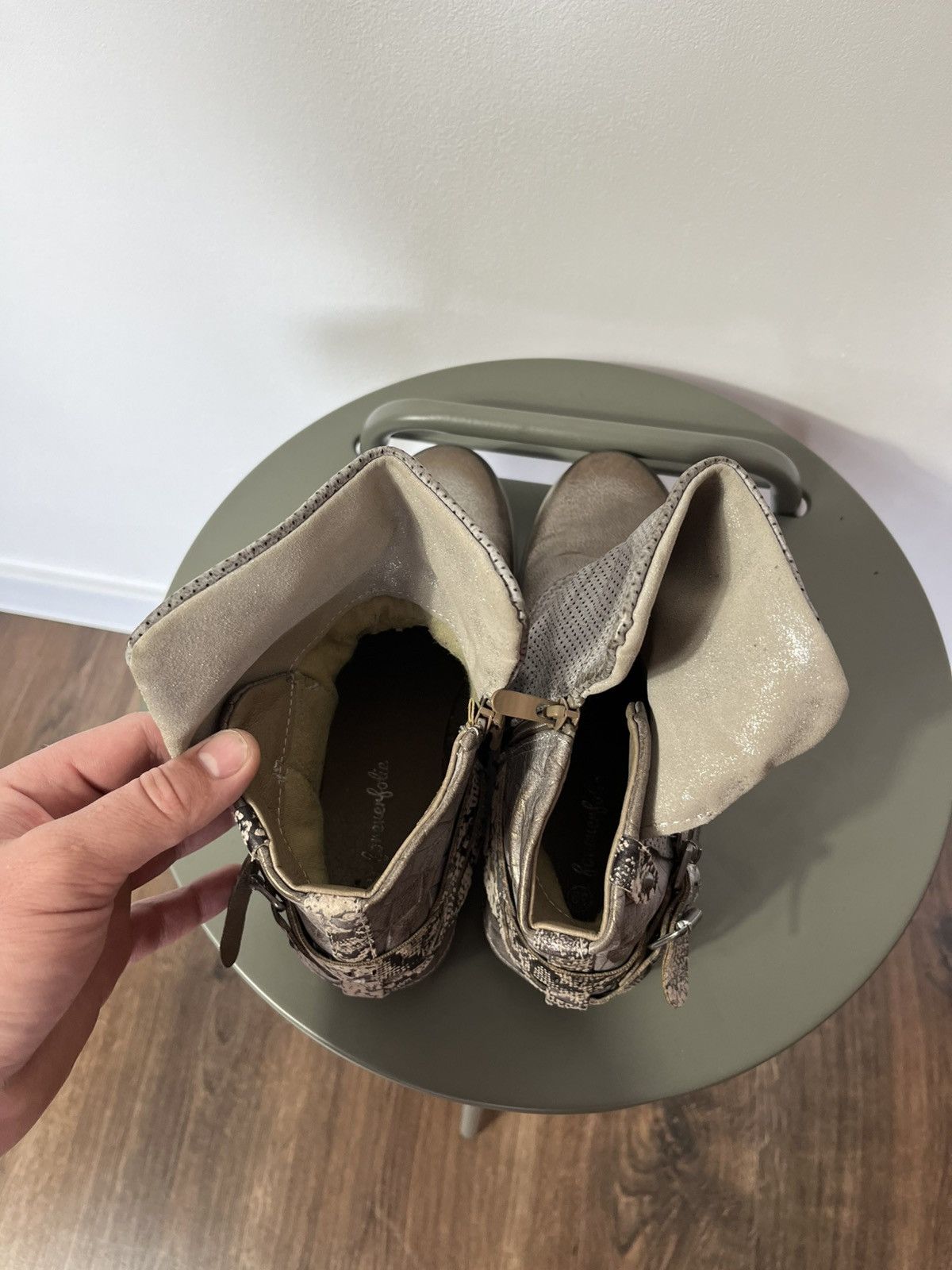 Other Avant-Garde Metallic Distressed Mid Boots Size 38 Size US 7 / IT 37 - 9 Thumbnail