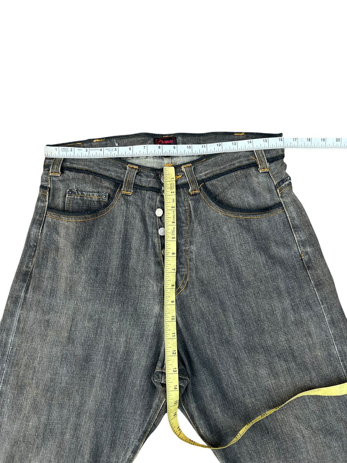 Japanese Brand Crimie Japan Redline Selvedge Waxed Denim Jeans Size US 32 / EU 48 - 2 Thumbnail