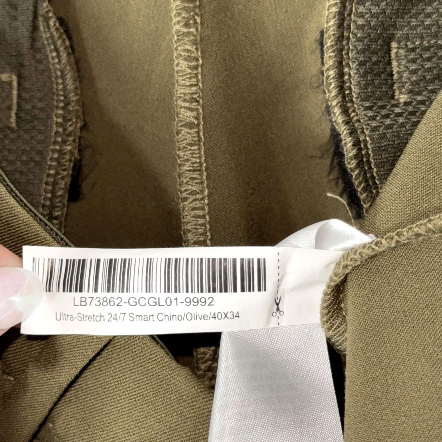 Quince Quince Mens Ultra-Stretch 24/7 Smart Chino Pants Olive Green 40x34 Chino Pants Regular Tapered Front Zip Fly Pockets Belted Business Casual Size US 40 / EU 56 - 4 Thumbnail