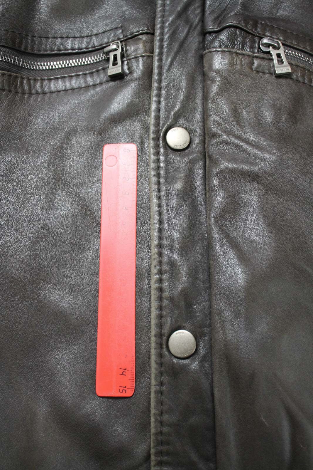Hugo Boss HUGO BOSS Nortin Jacket Men's US 38 Biker Pure Lamb Leather Size US M / EU 48-50 / 2 - 11 Thumbnail