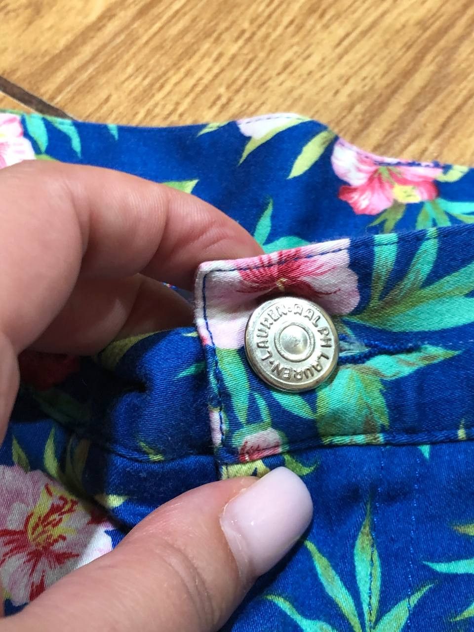 Polo Ralph Lauren Vintage blue Pants flowers Y2K Lauren Ralph Lauren Size 30" / US 8 / IT 44 - 5 Thumbnail