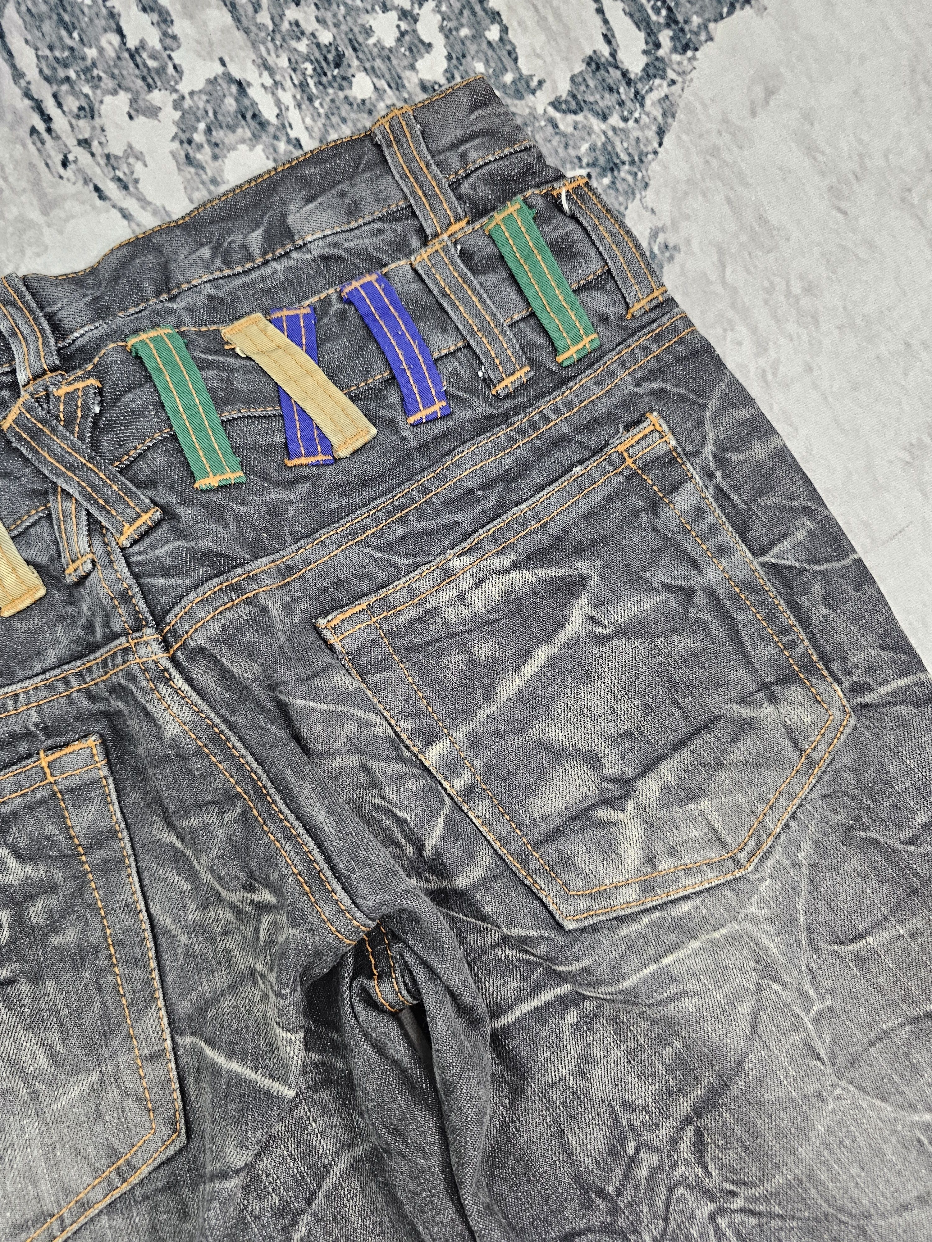 Japanese Brand NYLAUS CLOTHING Double Waist Punk Bondage Design Jean JB0262 Size US 30 / EU 46 - 8 Thumbnail