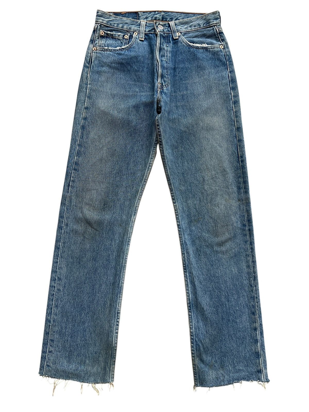 Levi's Vintage 90s Levi’s 501 Stone Wash Denim Jeans 27x28.5 Size 27" / US 4 / IT 40 - 2 Thumbnail