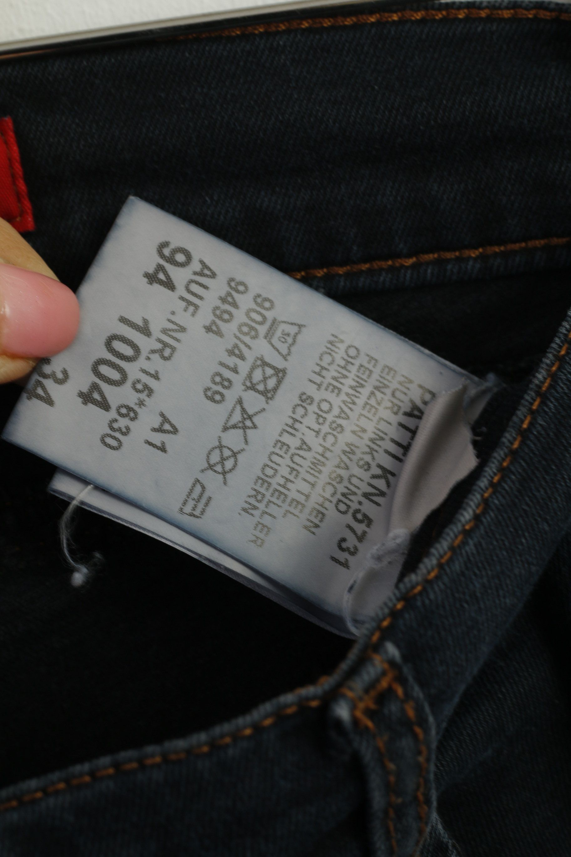 Vintage ANGELS Women 34 S Jeans Trousers Navy Skinny 8805 Size 28" / US 6 / IT 42 - 4 Thumbnail