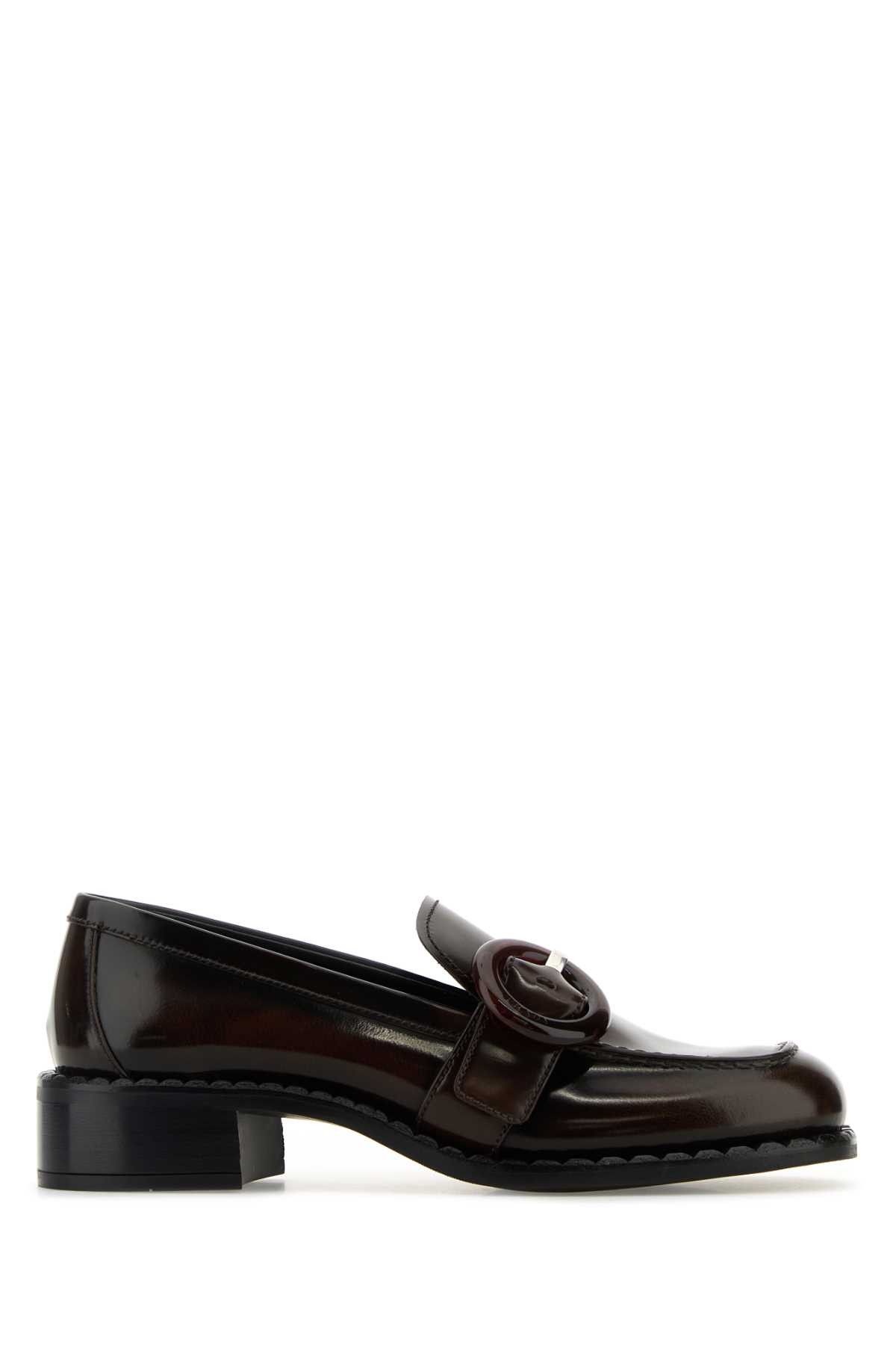 Prada Brown Leather Loafers Size US 9 / IT 39 - 1 Thumbnail