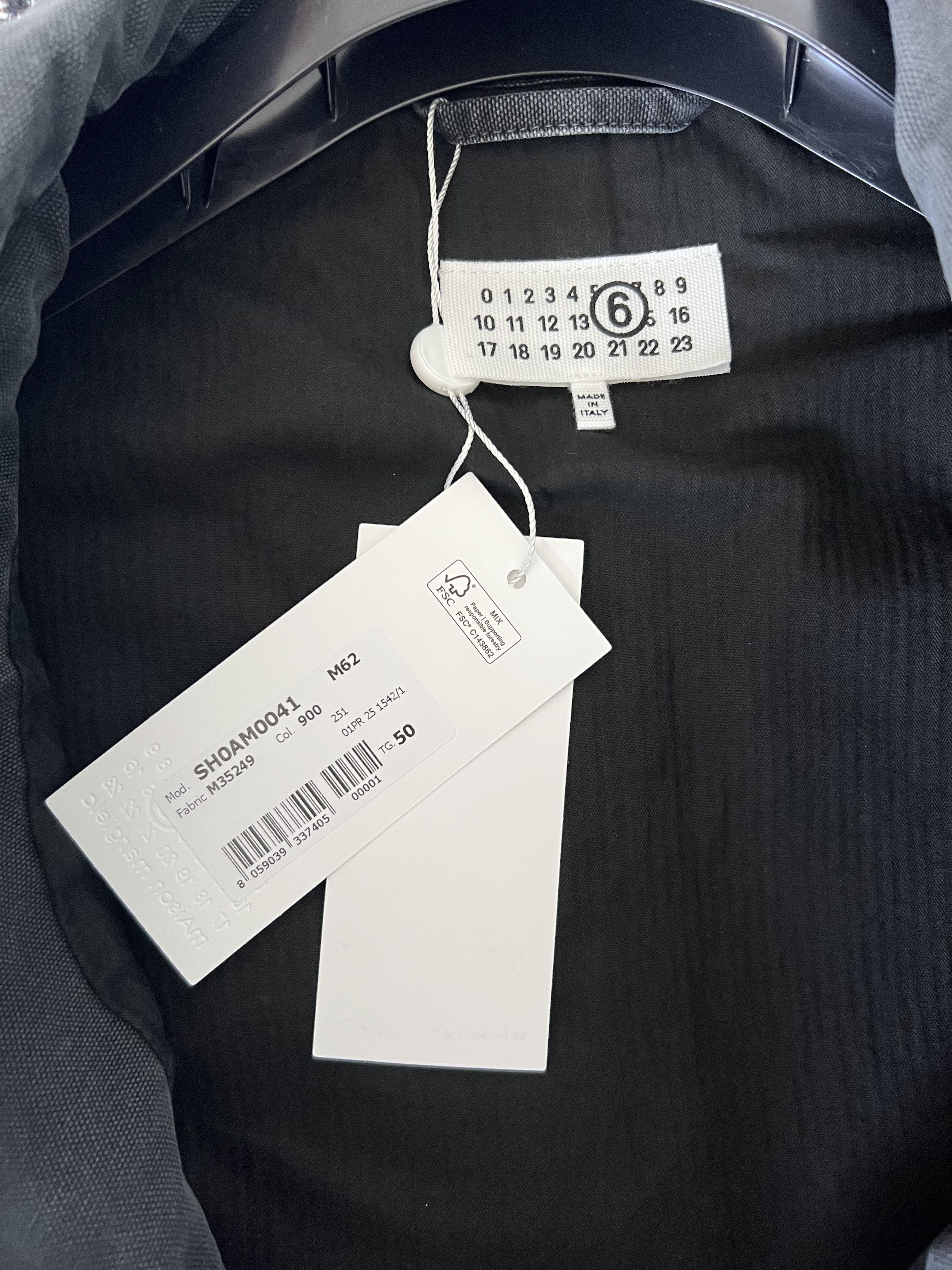 Maison Margiela MM6 Maison Margiela Heavy Washed Chore Jacket in Black Size US M / EU 48-50 / 2 - 7 Thumbnail