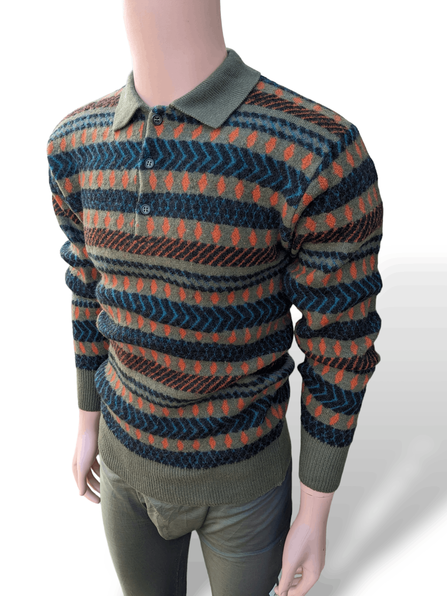 image of Vintage Christian Dior Monsieur Knit Sweater in Mix, Men's (Size XS)