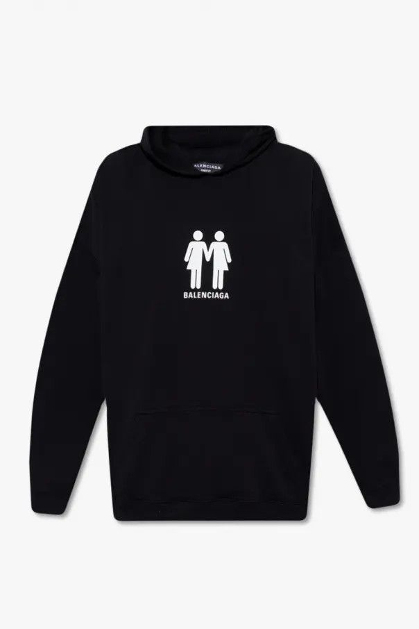 Balenciaga o1w1db10425 Pride 22 Hoodie Boxy Fit in Black Size US XL / EU 56 / 4 - 1 Thumbnail