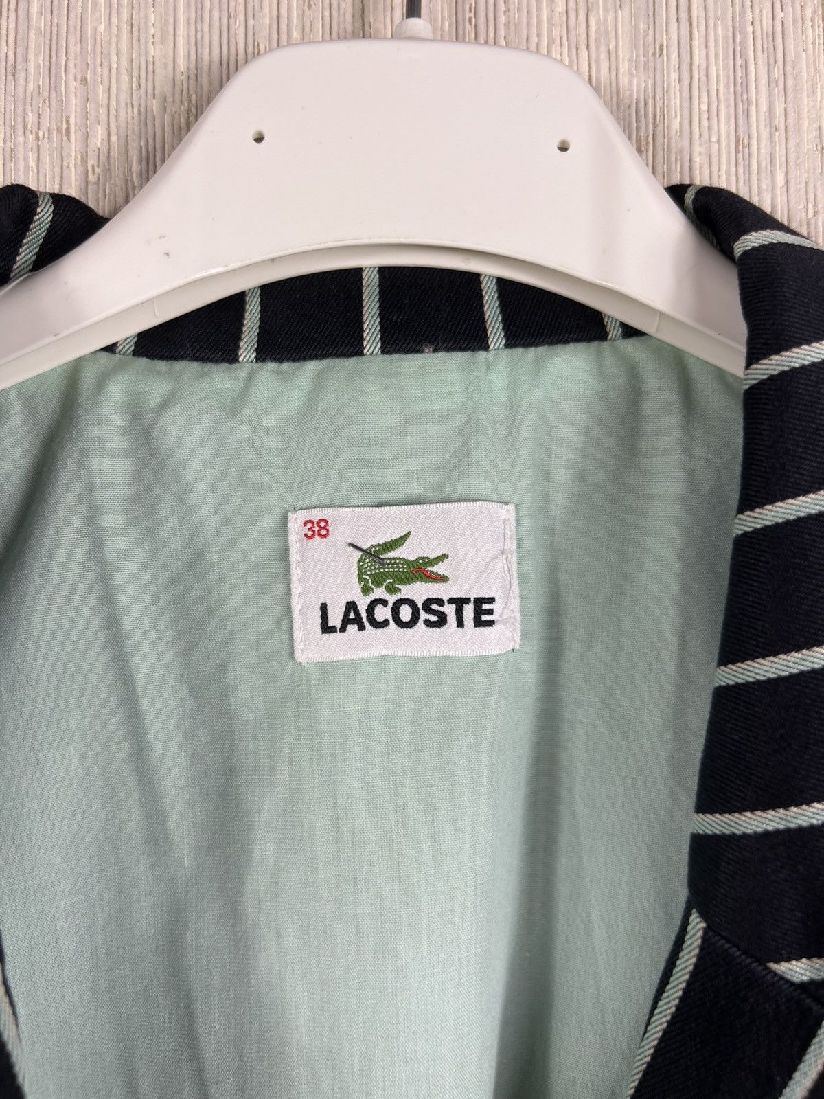 Lacoste Vintage Lacoste archive striped L logo pocket blazer jacket Size S / US 4 / IT 40 - 10 Thumbnail