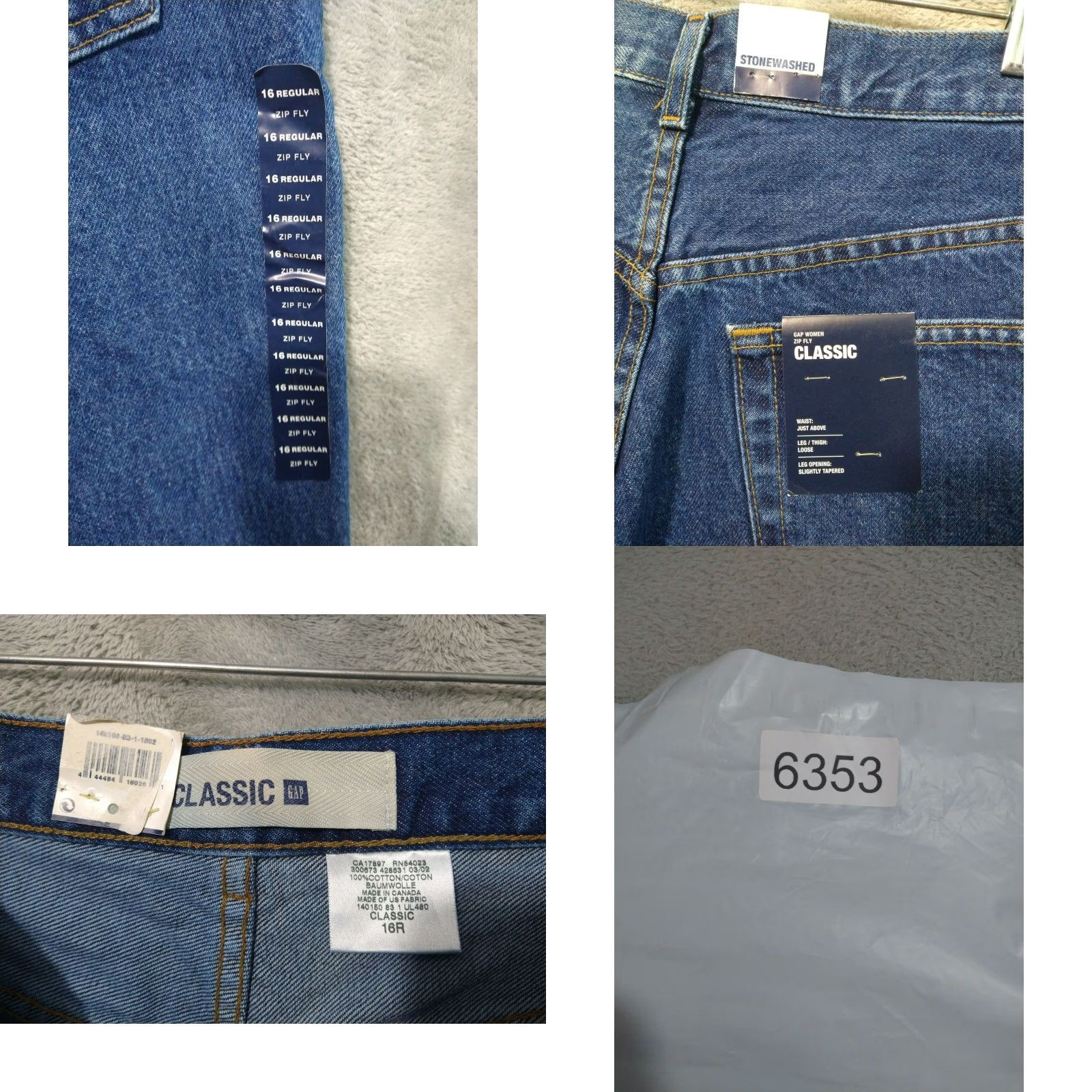 Gap VINTAGE Gap Jeans Women 16 Blue Denim Classic Stonewashed Tapered 90s 80s Vintage Size 38" / US 16 / IT 52 - 8 Thumbnail