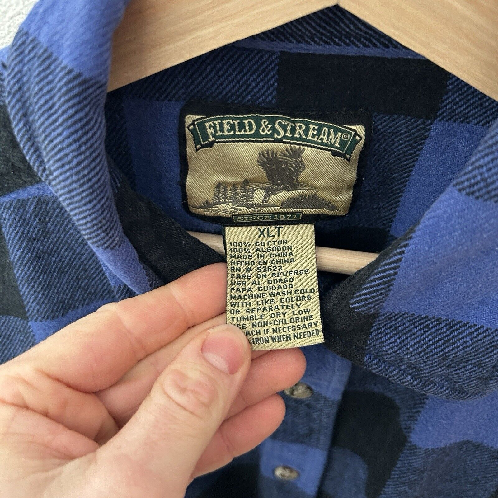 Field & Stream Field & Stream Blue Black Buffalo Check Plaid Flannel Size US XL / EU 56 / 4 - 3 Thumbnail