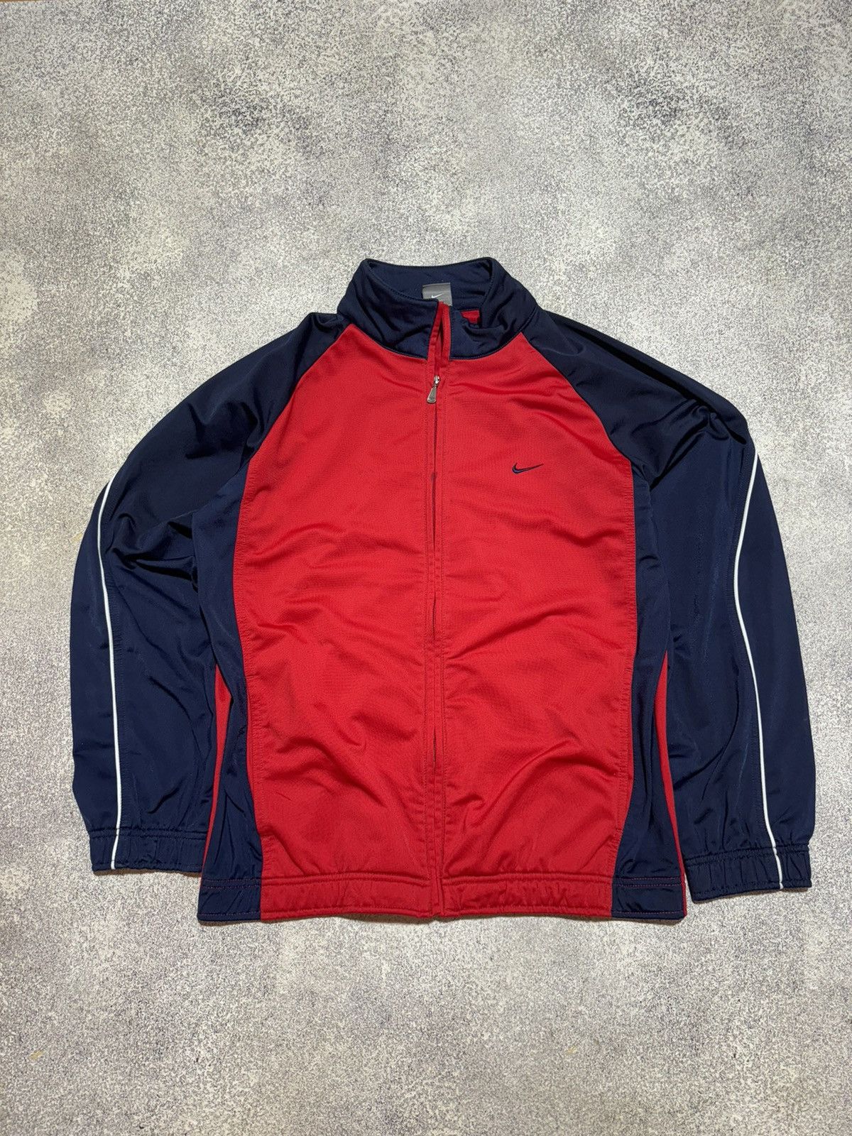 Nike × Vintage VINTAGE NIKE DRILL Small logo swoosh zip hoodie Y2K 00s Size US M / EU 48-50 / 2 - 1 Thumbnail