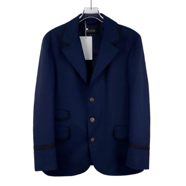 Gucci Blue Logo Anchor Buckle Blazer