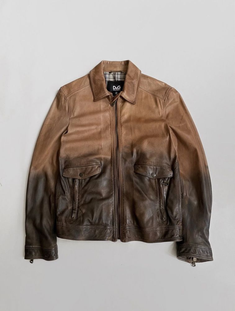 Dolce & Gabbana Dolce Gabbana Gradient Leather Jacket Size US L / EU 52-54 / 3 - 1 Thumbnail