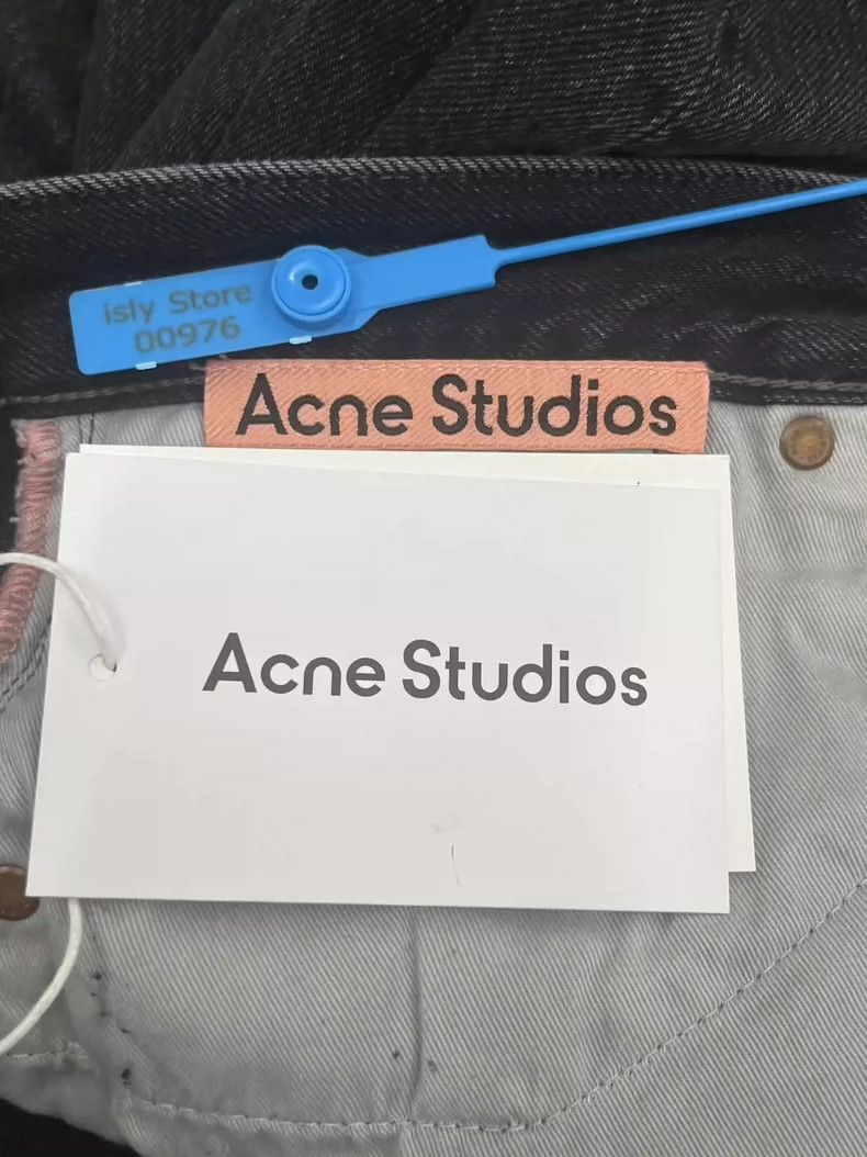 Acne Studios Acne Studios Black washed label mid-waist button loose wid Size US 32 / EU 48 - 4 Thumbnail