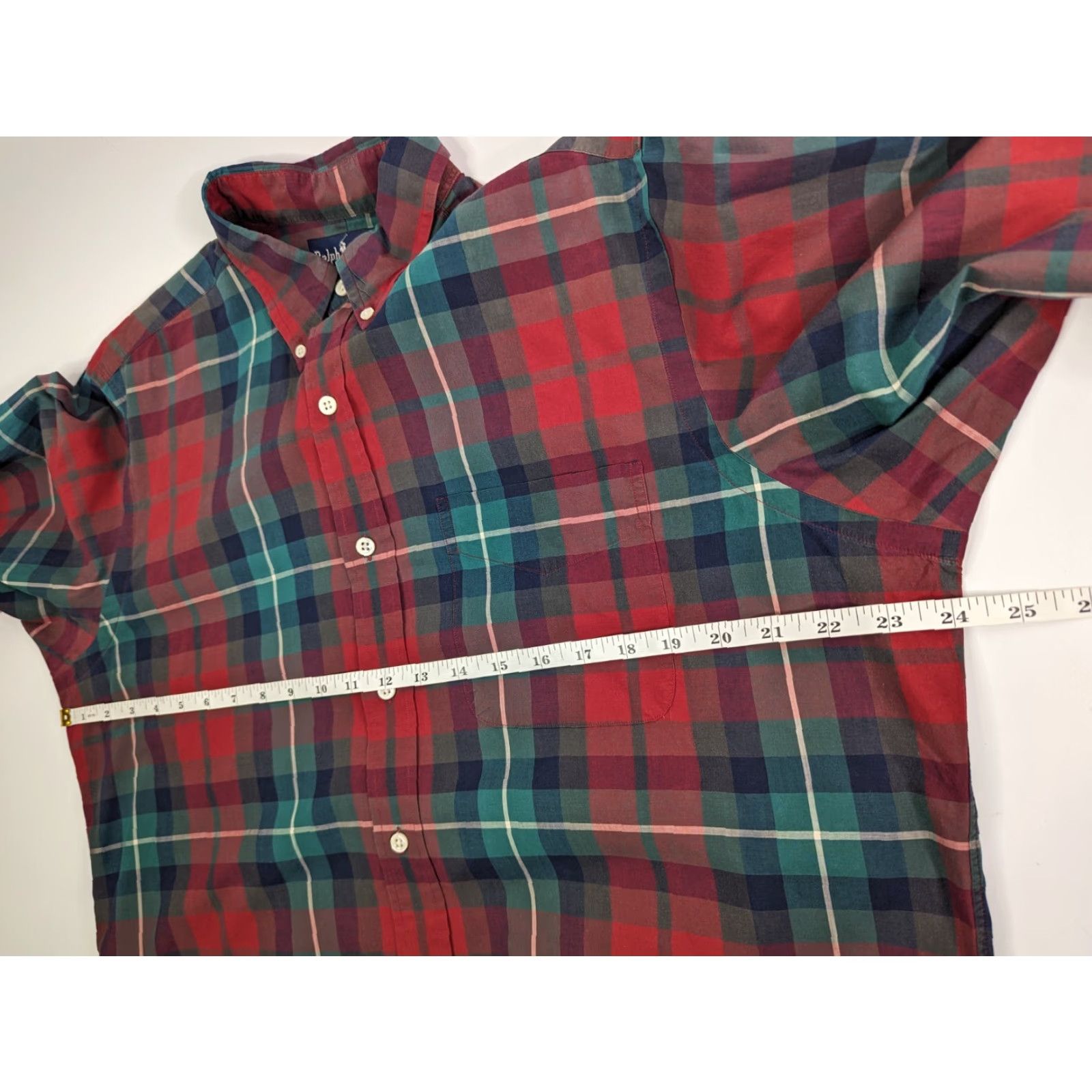 Ralph Lauren Ralph Lauren Shirt Men's Red Green Plaid Long Sleeve Button Down 16-34 Size US L / EU 52-54 / 3 - 7 Thumbnail