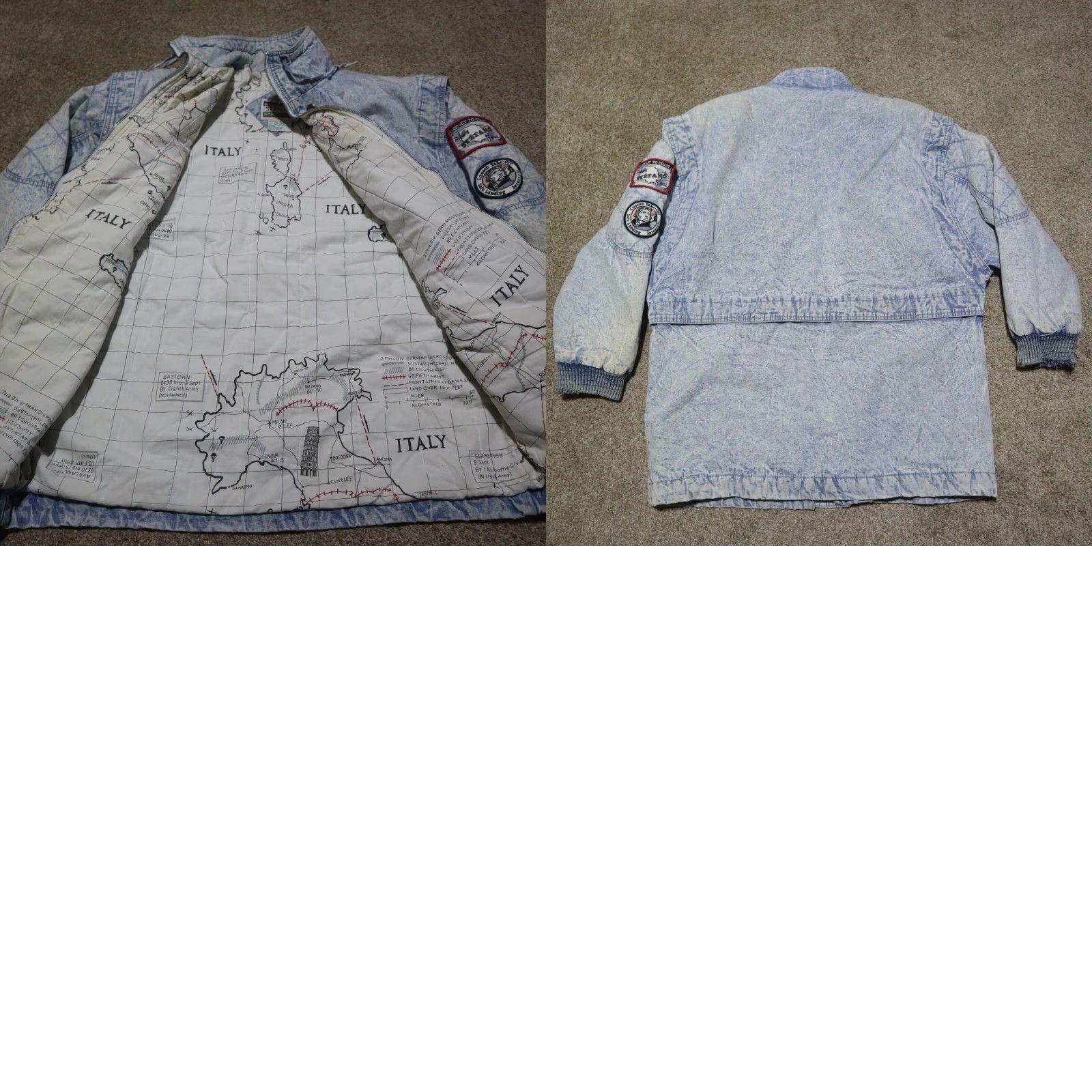 Vintage VINTAGE Stefano International Denim Jacket Women M Light Wash Blue Embellished Rhinestone Buttons Embroidered Trim Size 32" / US 10 / IT 46 - 8 Thumbnail