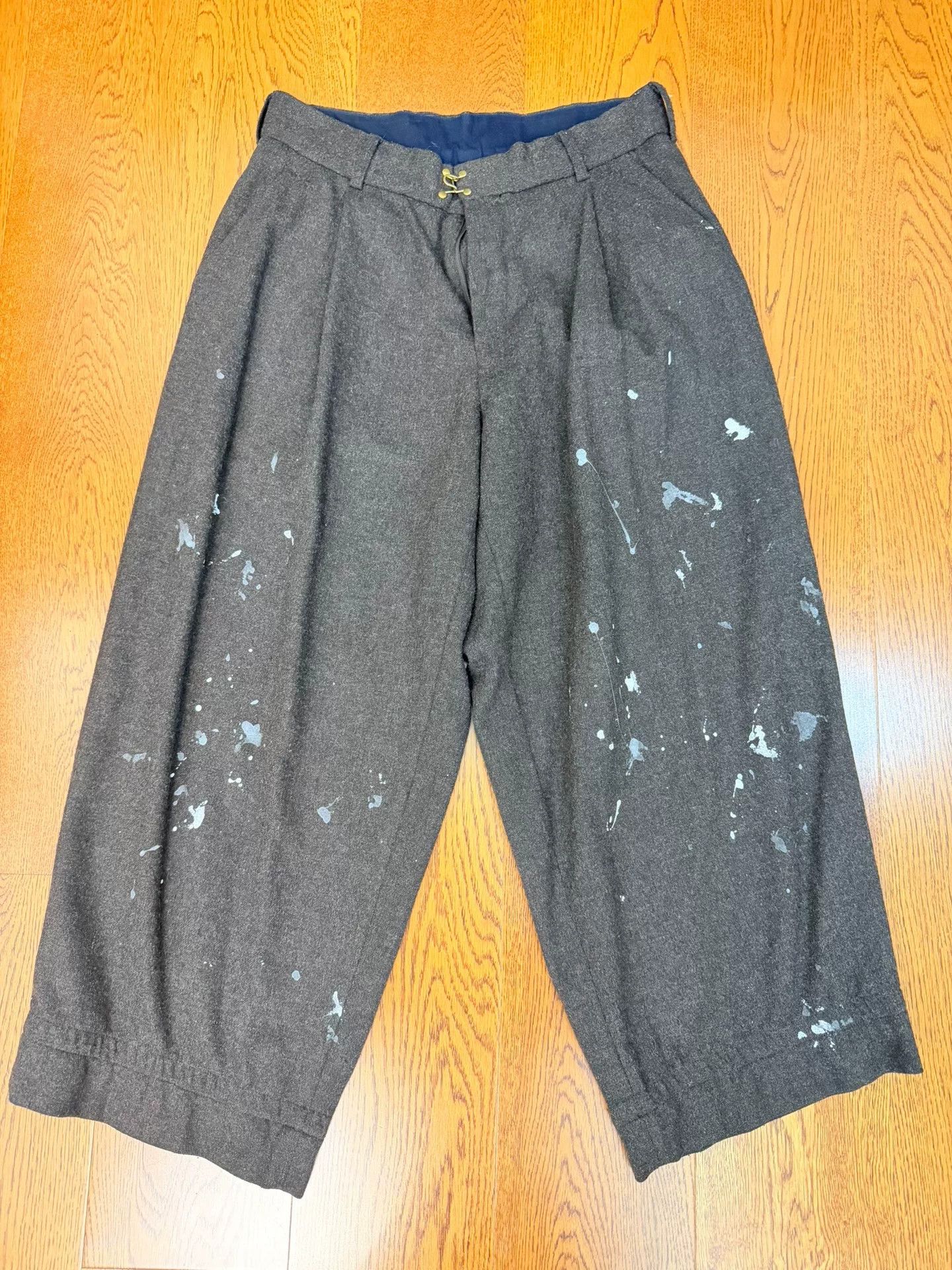 Kolor kolor black wool pants with paint splatter Size US 30 / EU 46 - 1 Thumbnail