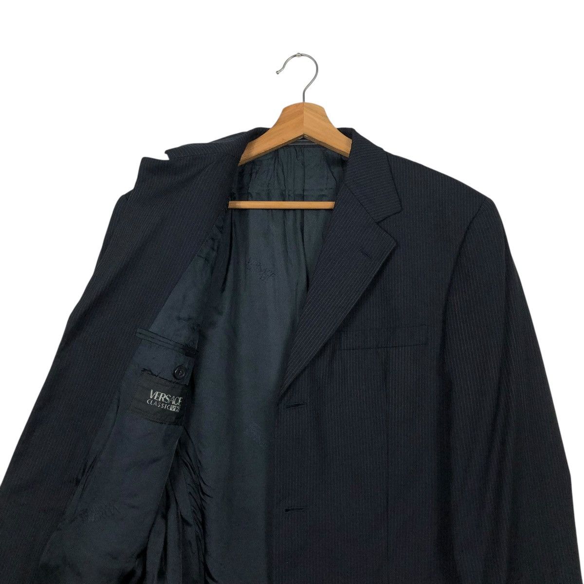 Versace 🔥VINTAGE VERSACE CLASSIC V2 DOUBLE BREAST COATS JACKET Size US M / EU 48-50 / 2 - 14 Thumbnail