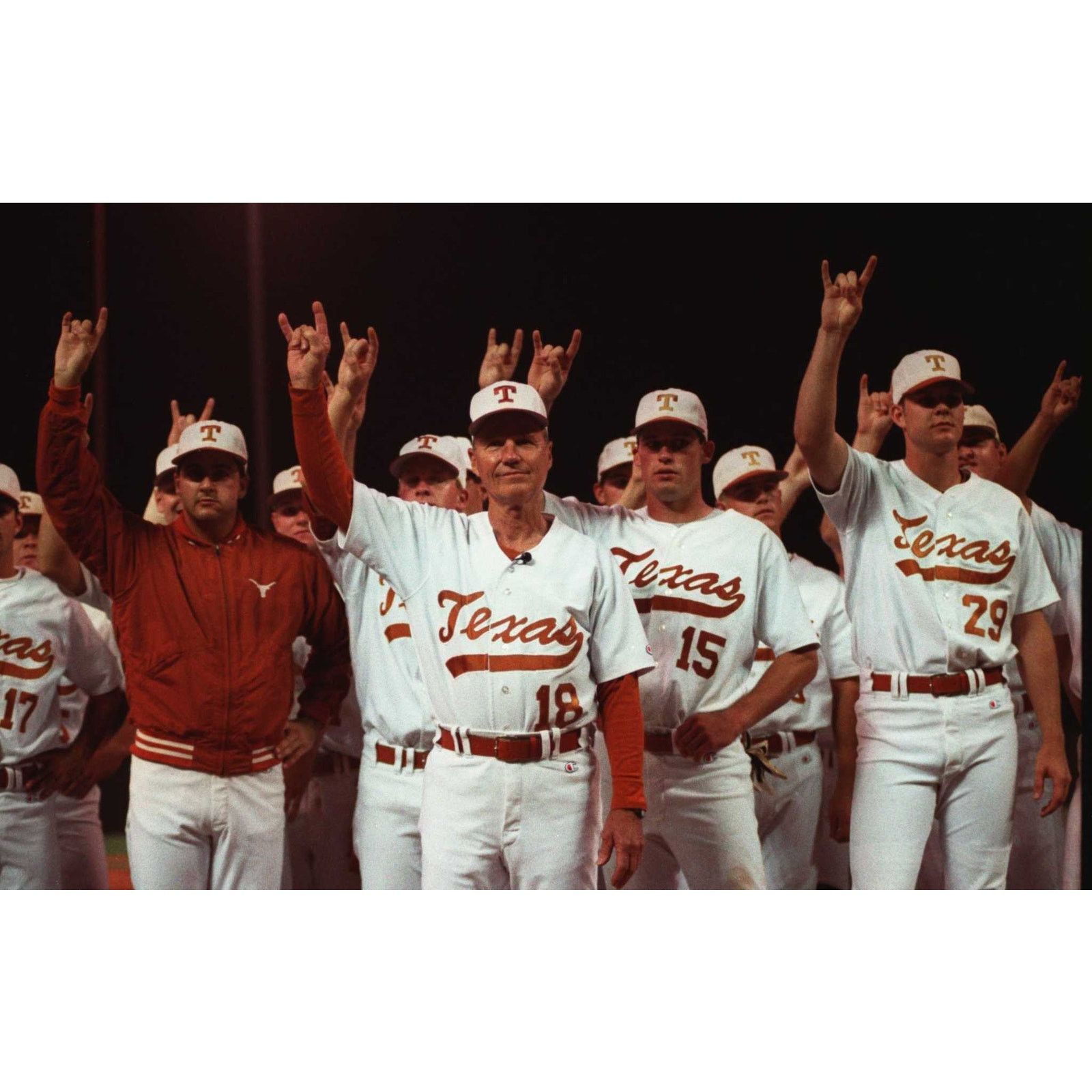 Majestic × NCAA Texas Longhorns 90s baseball Pinstripe jersey L NCAA vintage Size US L / EU 52-54 / 3 - 7 Thumbnail