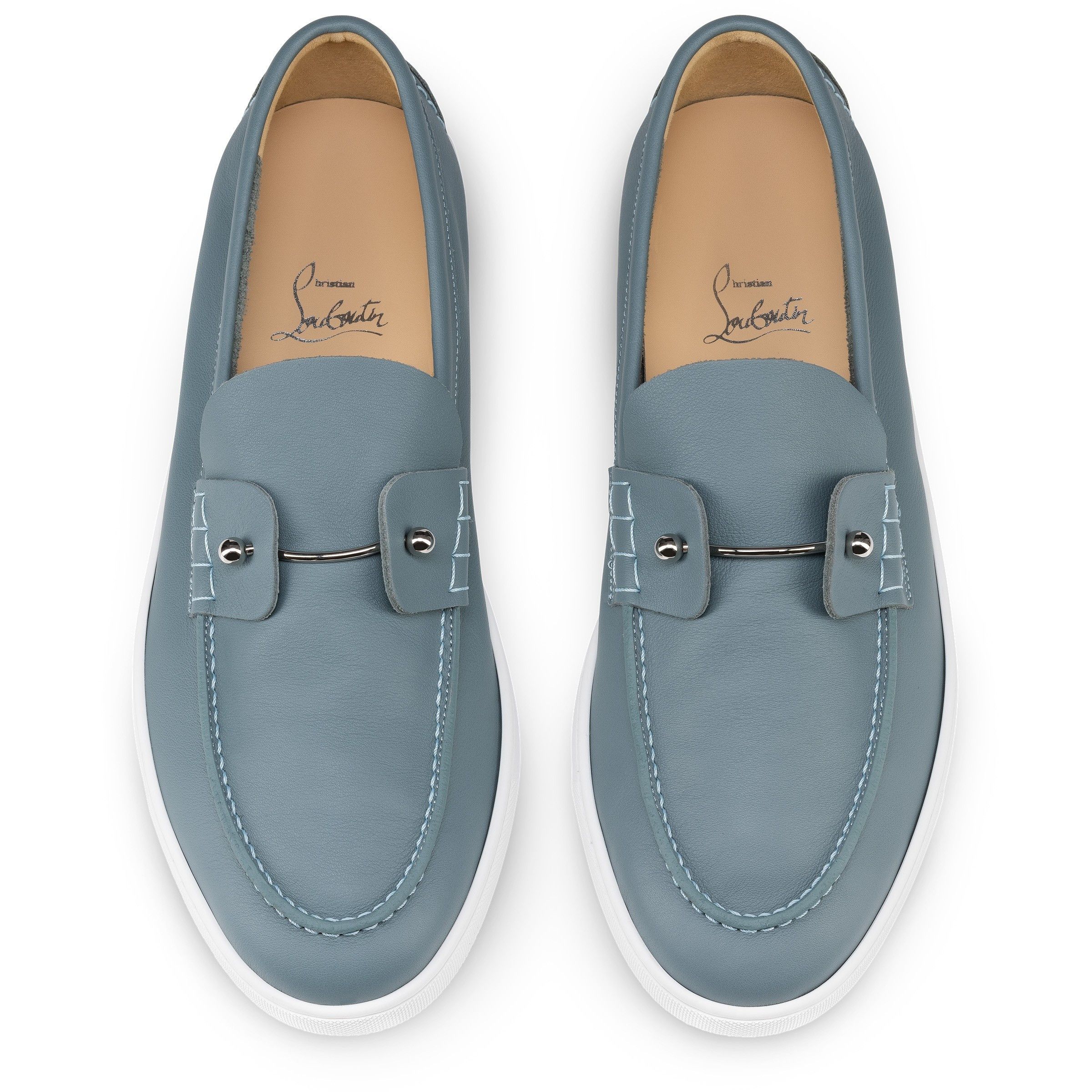 Christian Louboutin os11x0226 Chambeliboat Shoes In Blue Size US 7.5 / EU 40-41 - 4 Thumbnail