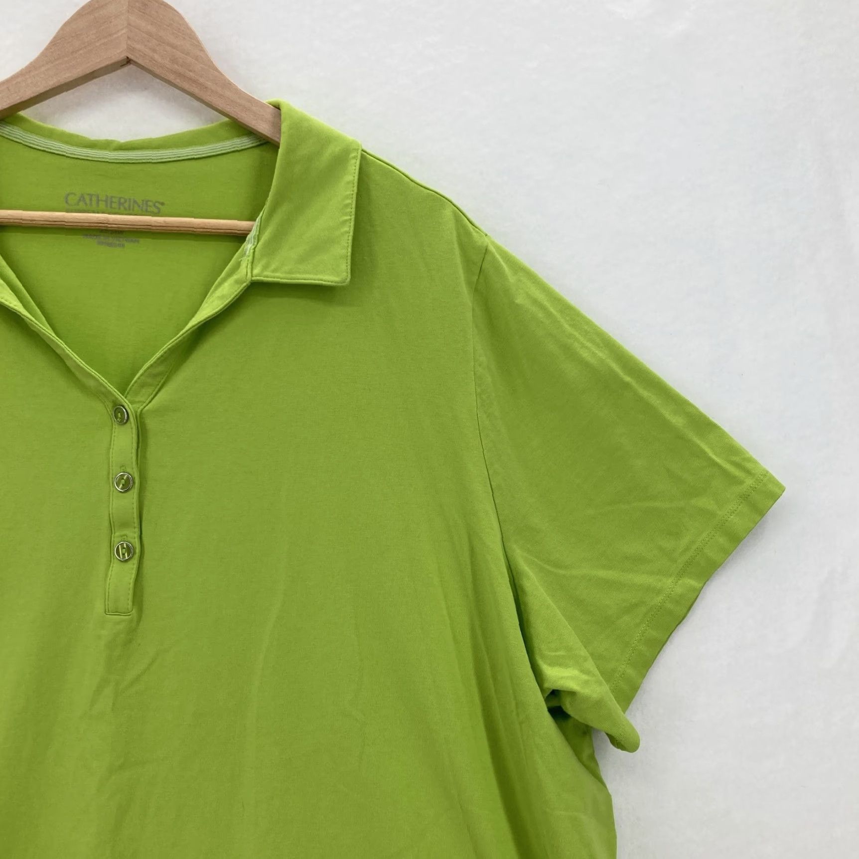 Vintage VINTAGE Catherines Suprema Collection Shirt Womens 2X 22/24W Green Polo Top Plus Size Size XXL / US 16-18 / IT 52-54 - 2 Thumbnail