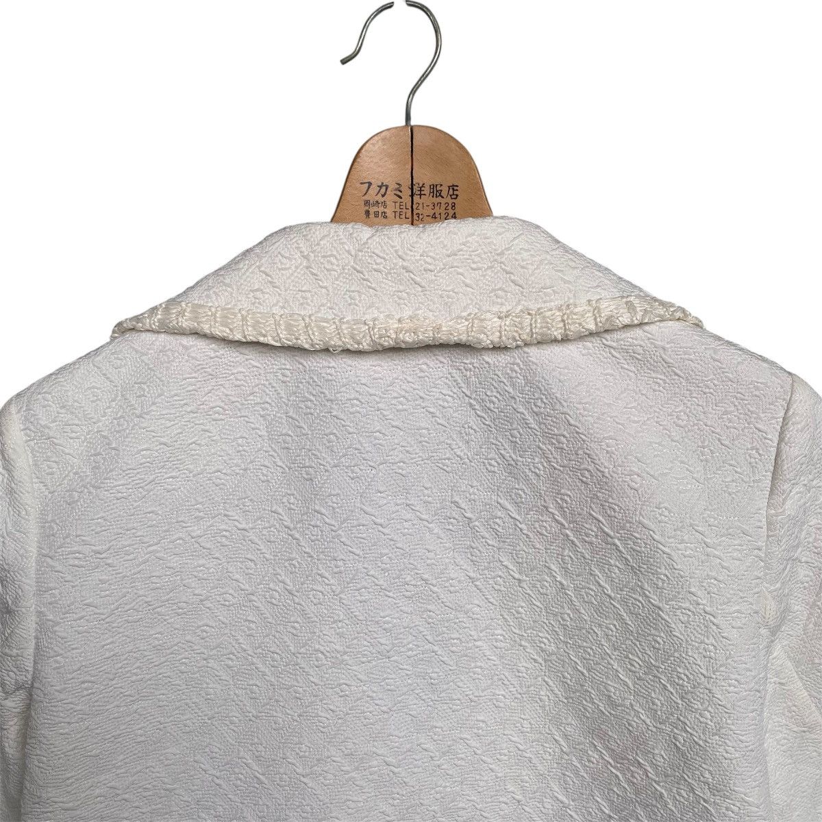 Ermanno Scervino Ermanno Scervino Textured Blazer Jacket Delicate Ruffle Trim Size XS / US 0-2 / IT 36-38 - 5 Thumbnail