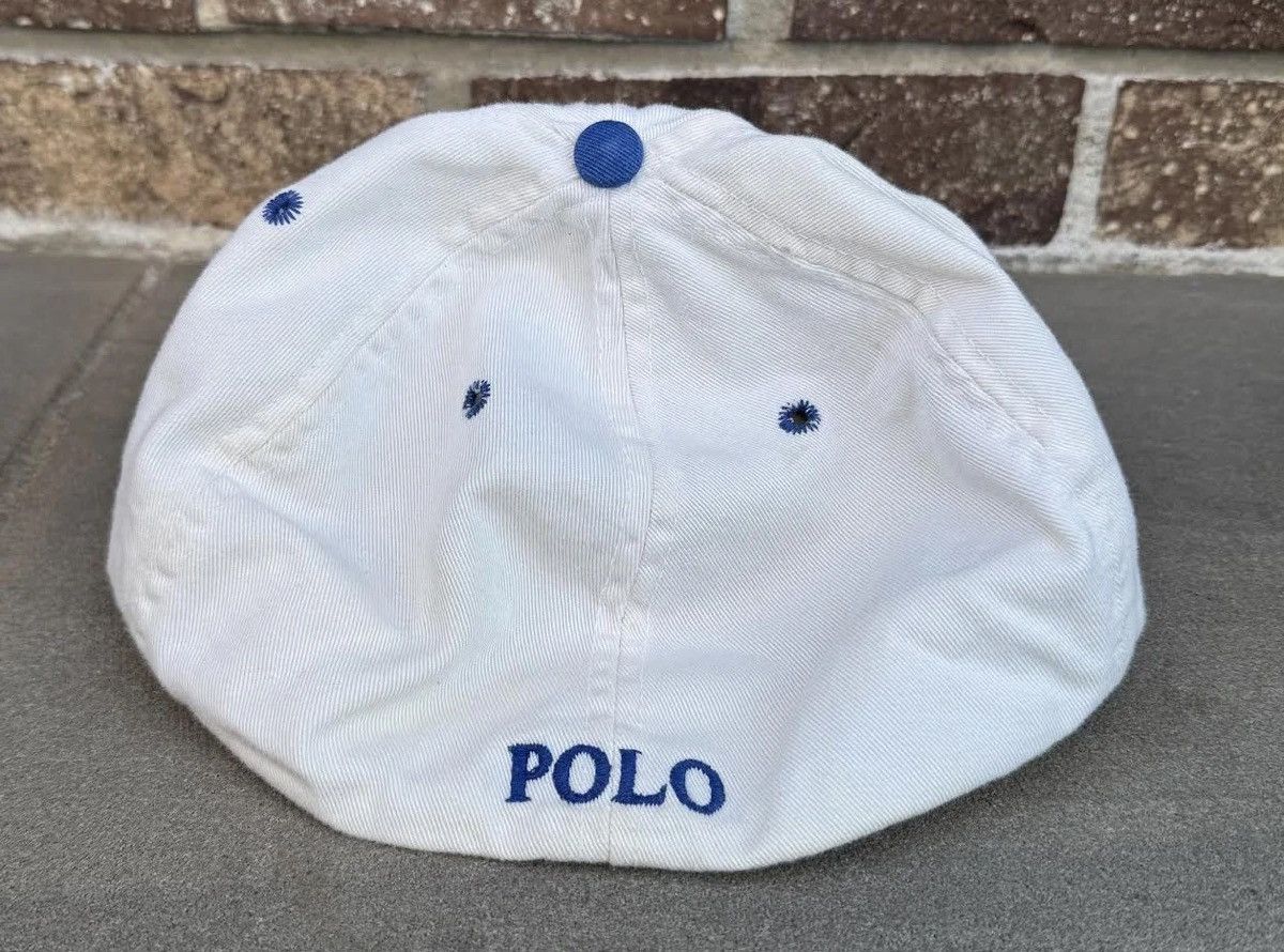 Polo Ralph Lauren Vintage Polo Ralph Lauren P White / Blue / Green Fitted Hat Size ONE SIZE - 2 Thumbnail