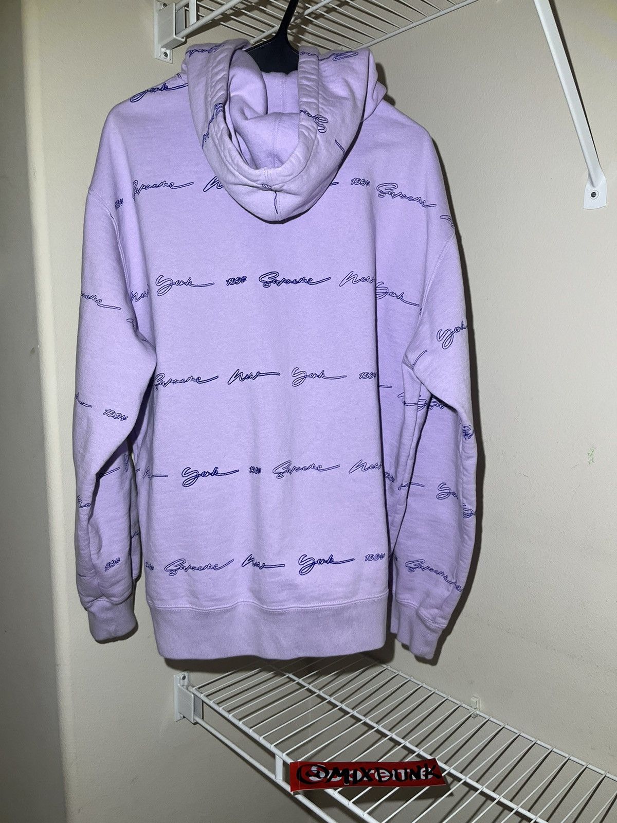 image of Supreme Script Hoodie Large in Lilac, Men's