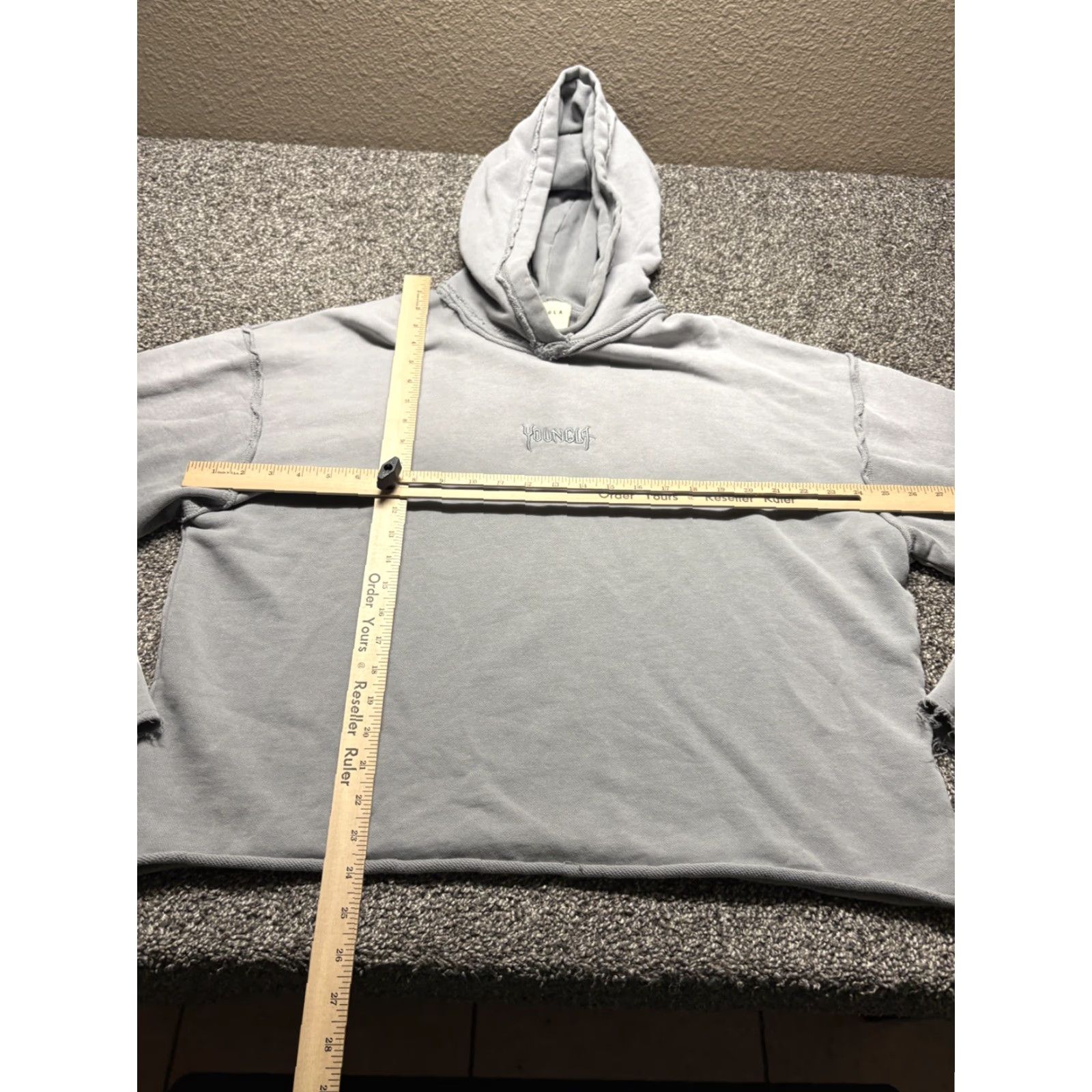 YoungLA YoungLA Hoodie Adult Large 3142 Gray Size US L / EU 52-54 / 3 - 5 Thumbnail