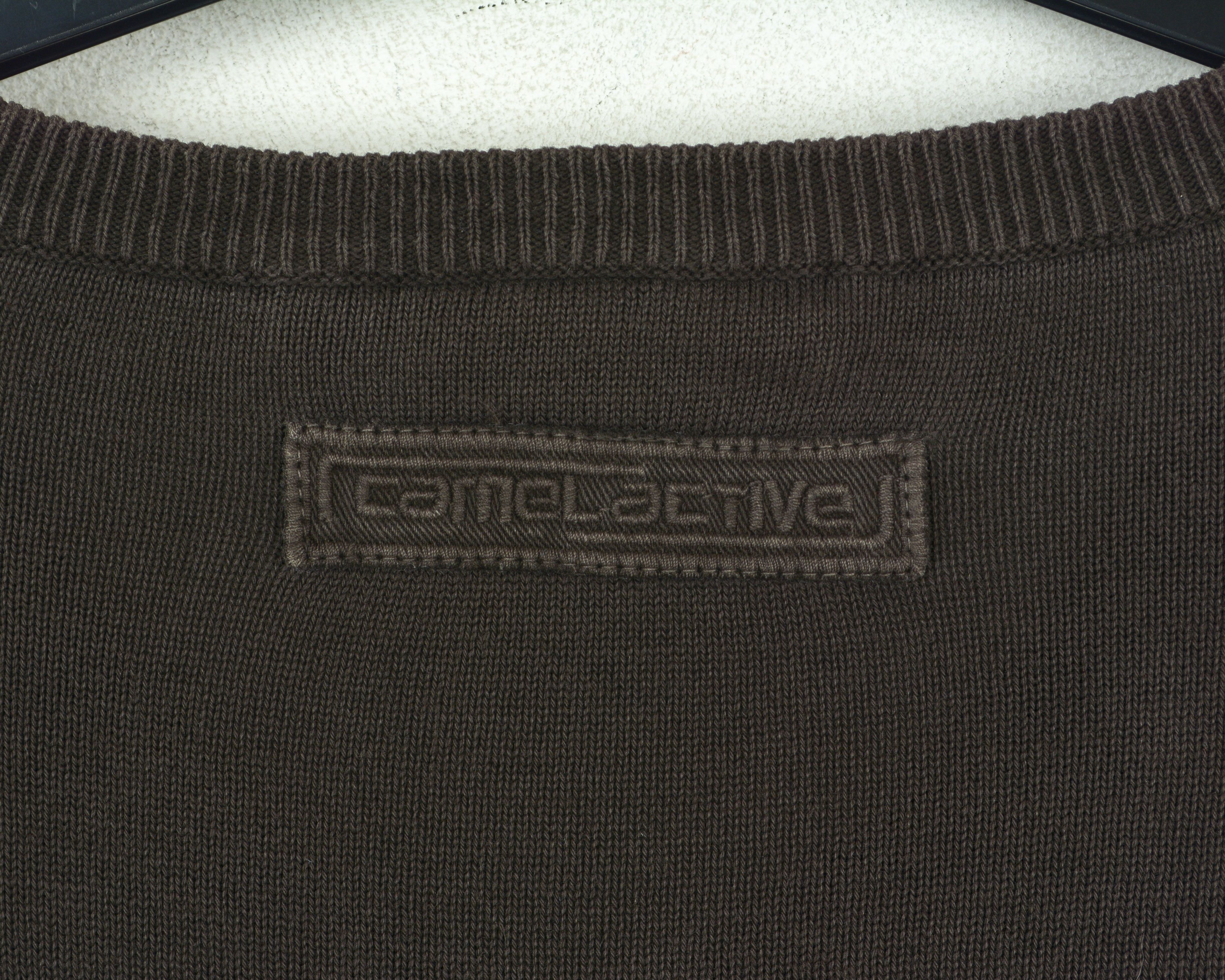 camel active Jumper V-Neck L Pullover Cotton Sweater Knitted Brown Top Size US L / EU 52-54 / 3 - 5 Thumbnail