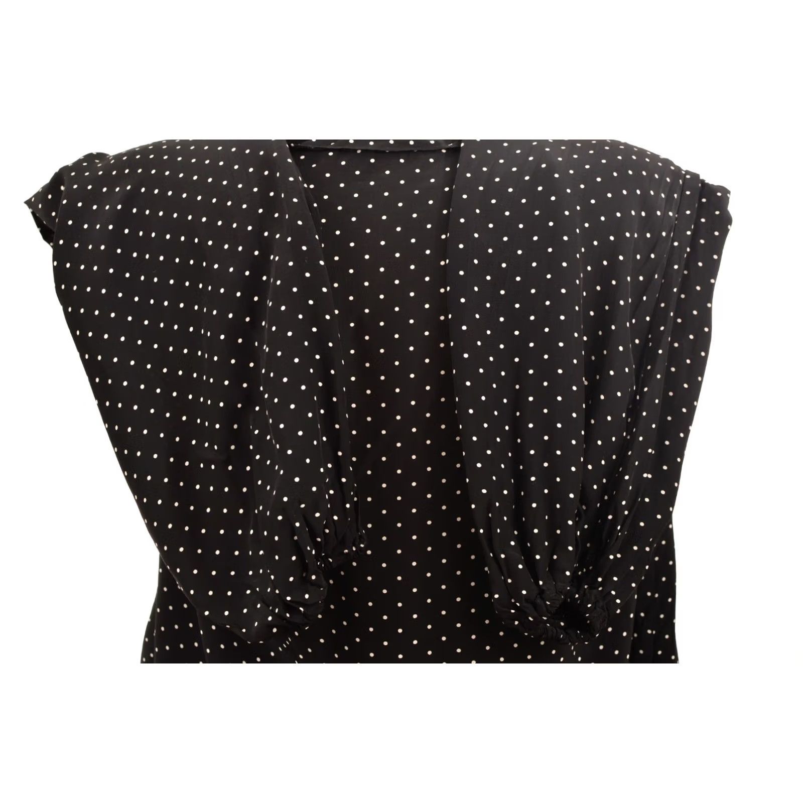 Maje Maje Blouse Shirt Viscose Polka Dot Made in Tunisia Size 1 Black Womens Size XS / US 0-2 / IT 36-38 - 5 Thumbnail