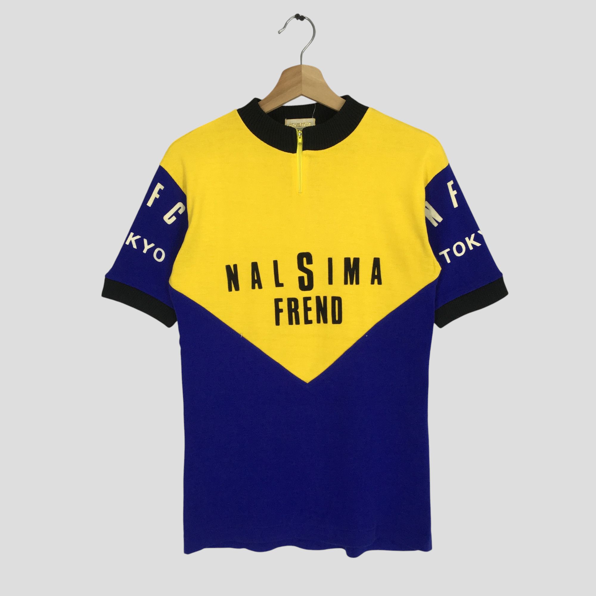 Japanese Brand Vintage 80’s Igushin Japan Cycling Jersey Elastic Grip Shirt Size US S / EU 44-46 / 1 - 1 Thumbnail