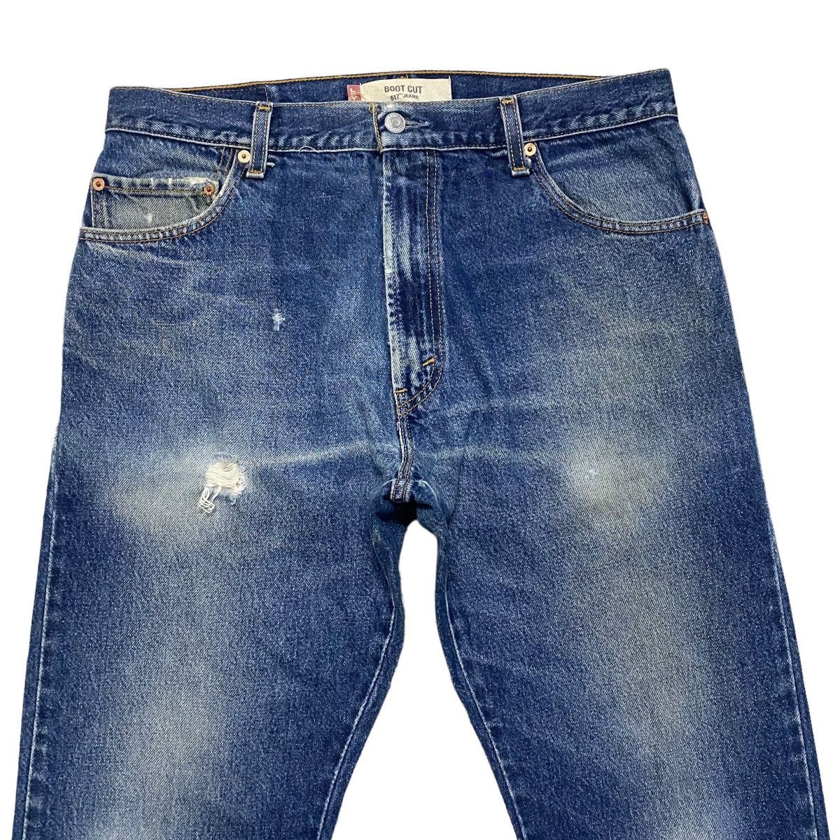 Levi's Vintage Levis 517 Bootcut Distressed Jeans Size US 34 / EU 50 - 3 Thumbnail