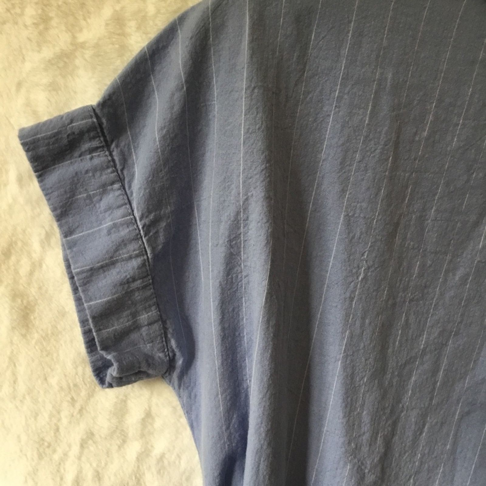 Mango MNG Blue with White Striped Button Dress Size S / US 4 / IT 40 - 11 Thumbnail