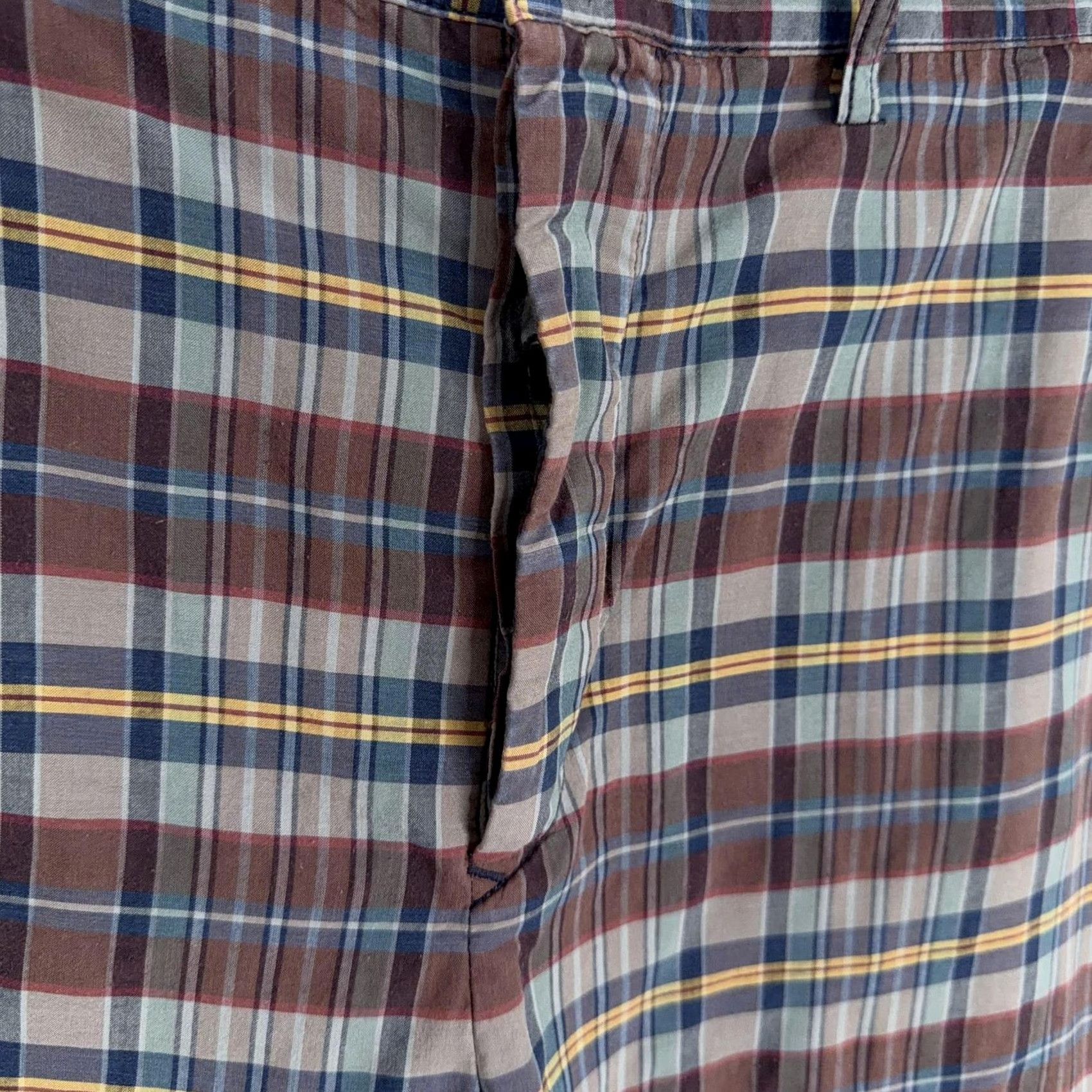 Polo Ralph Lauren Polo Ralph Lauren Shorts Mens 40 Brown Plaid Chino Summer Preppy Button Fly Casual Size US L / EU 52-54 / 3 - 3 Thumbnail