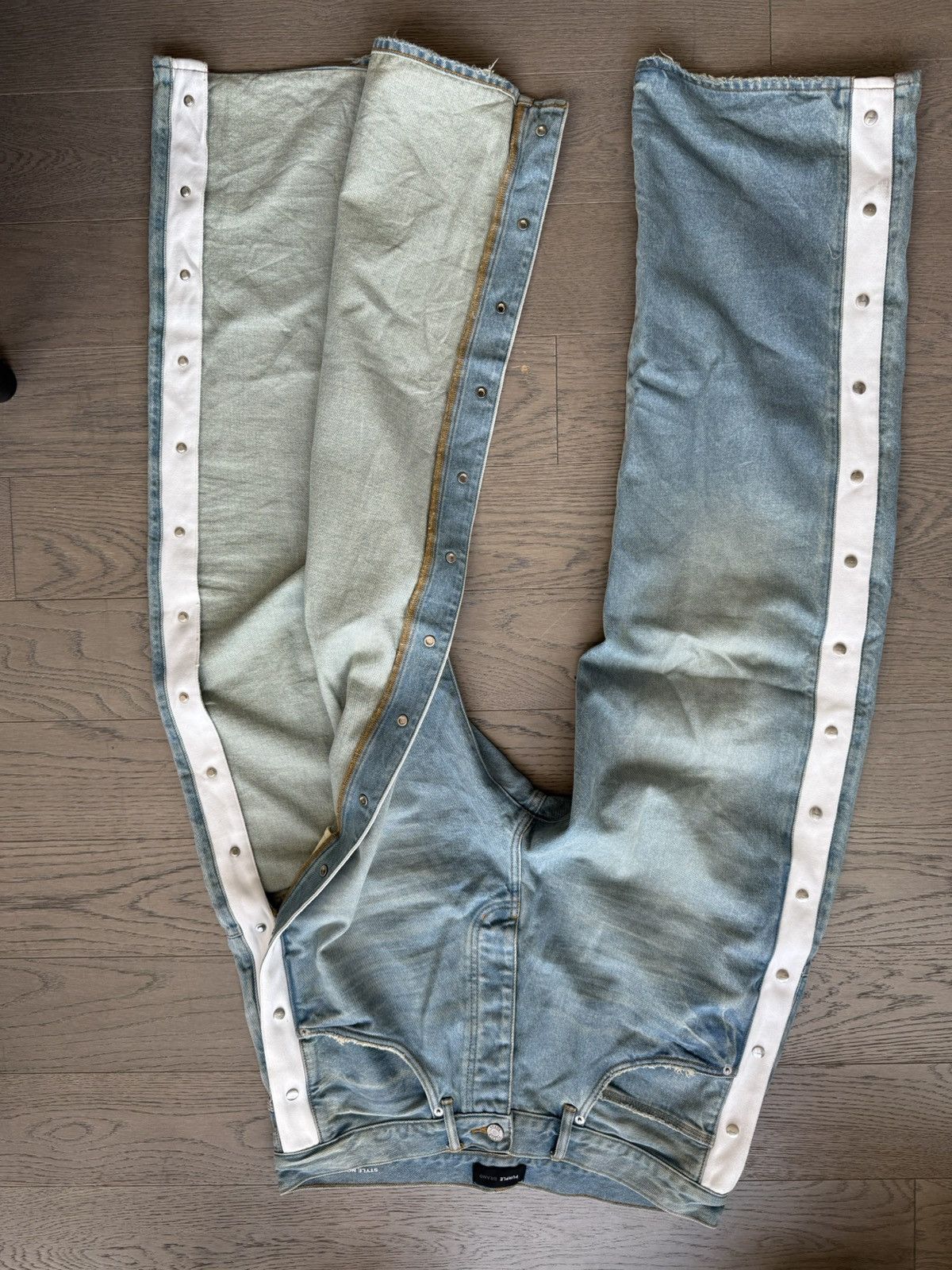 Purple ***RARE PURPLE STRIPE JEANS Size US 36 / EU 52 - 2 Thumbnail