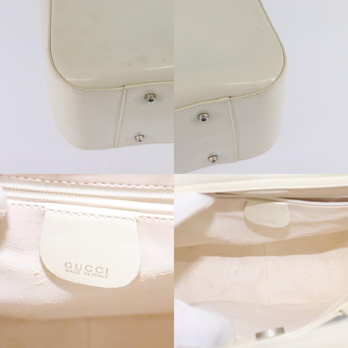 Gucci GUCCI Handbag Enamel White Silver 001 1013 001 1013 Size ONE SIZE - 11 Thumbnail