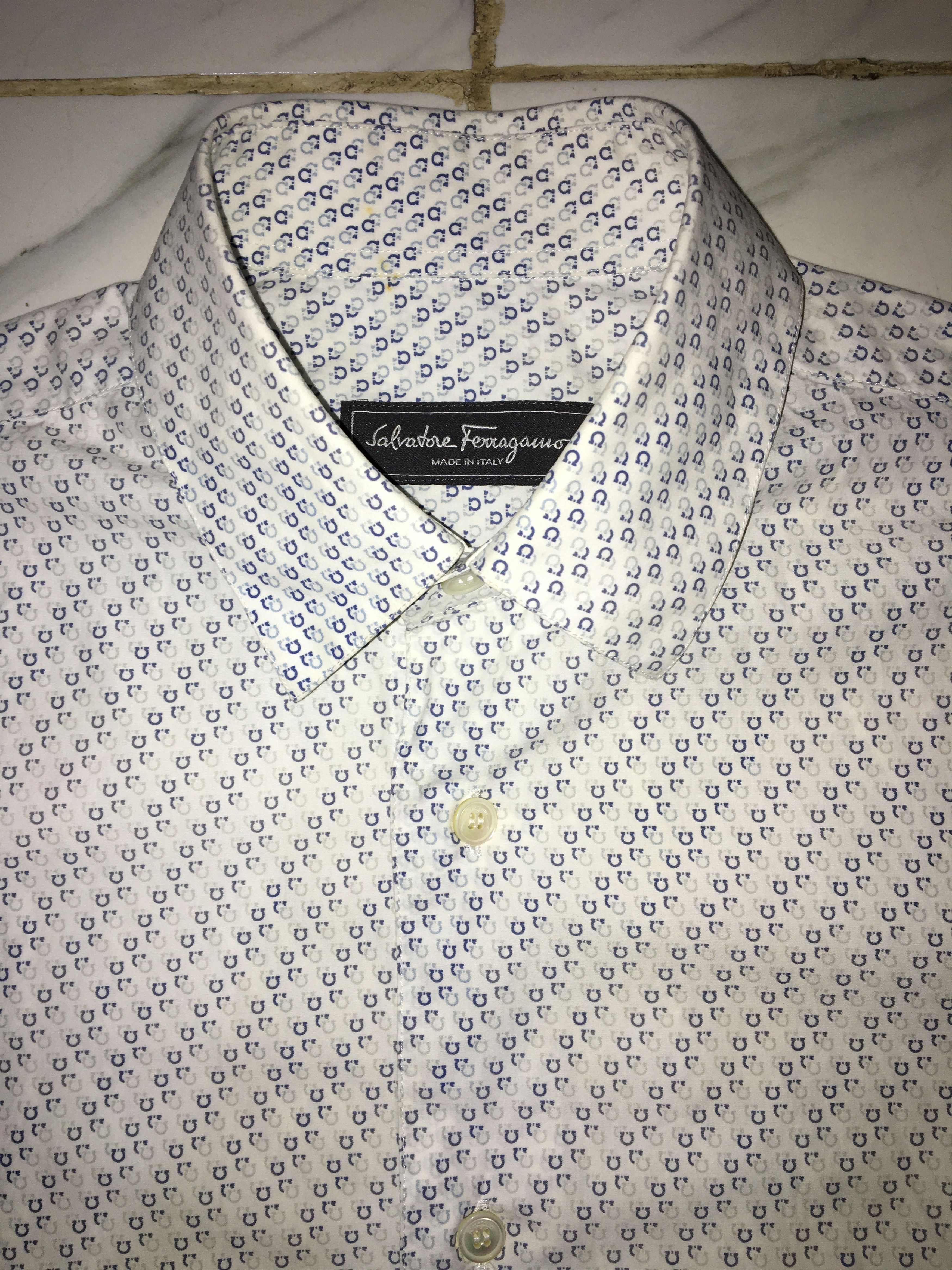 Designer Salvatore Ferragamo Button Ups Size US S / EU 44-46 / 1 - 3 Thumbnail