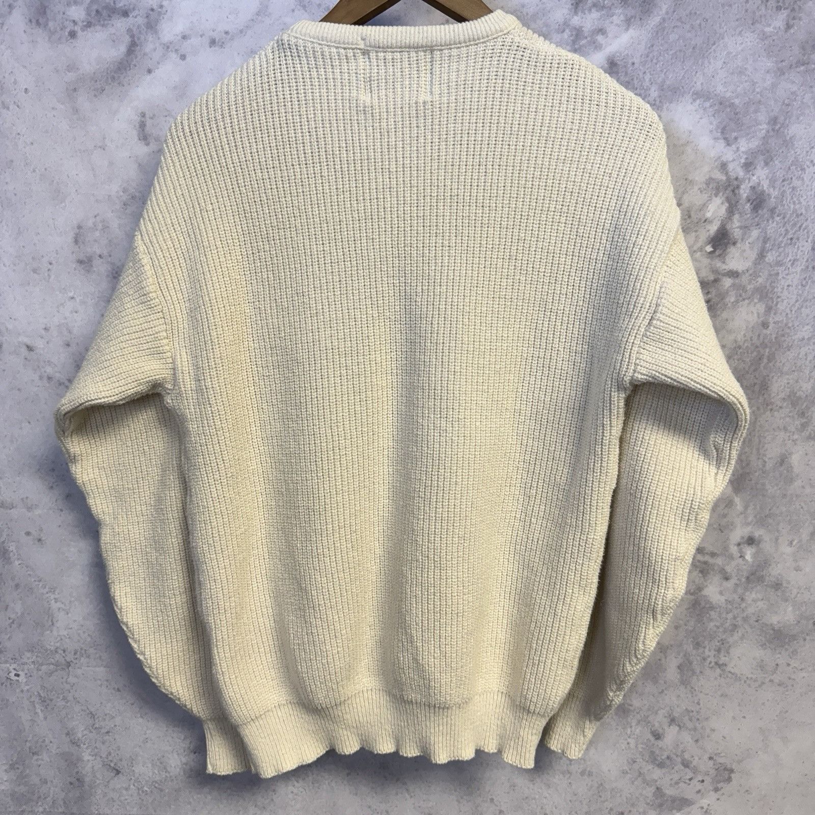 Champion × Vintage Vintage Champion Knit Sweater Mt Carmel Crewneck Cream Made Size US M / EU 48-50 / 2 - 2 Thumbnail