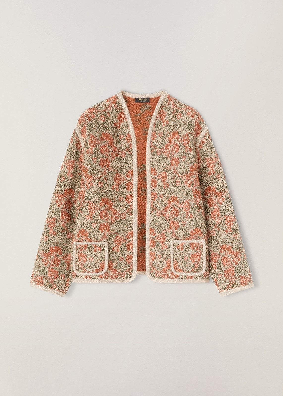 Loro Piana o1srvl11e1125 FAM7848 Lesa Jacquard Jacket in Multicolor Size S / US 4 / IT 40 - 1 Thumbnail