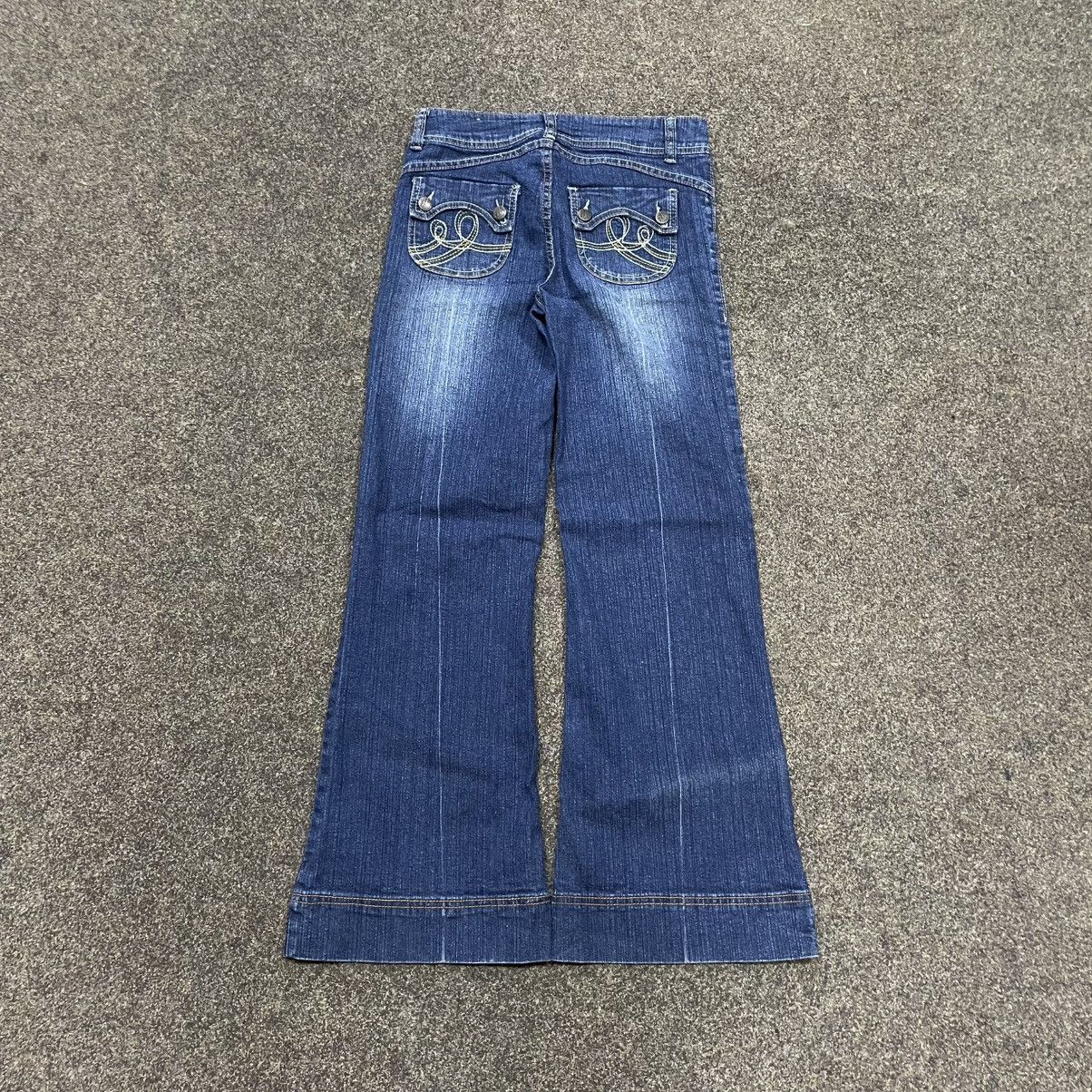 Vintage Vintage Y2K Baggy Wide Leg Flared Jeans Streetwear Logo 32 Size 32" / US 10 / IT 46 - 2 Thumbnail
