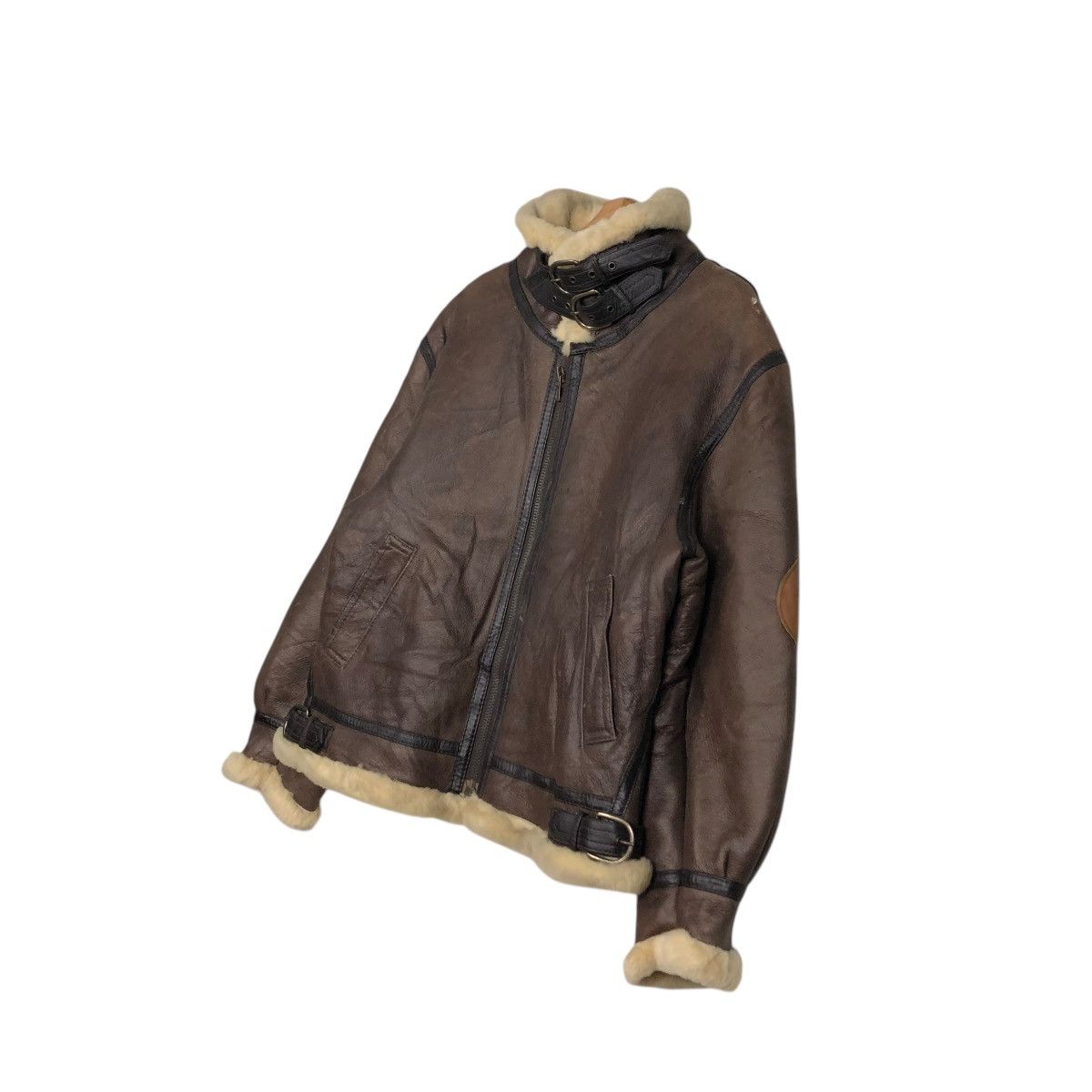 Vintage 🔥VINTAGE B 3 SHEARLING LEATHER JACKET TIGER ISSEY MIYAKE Size US L / EU 52-54 / 3 - 4 Thumbnail