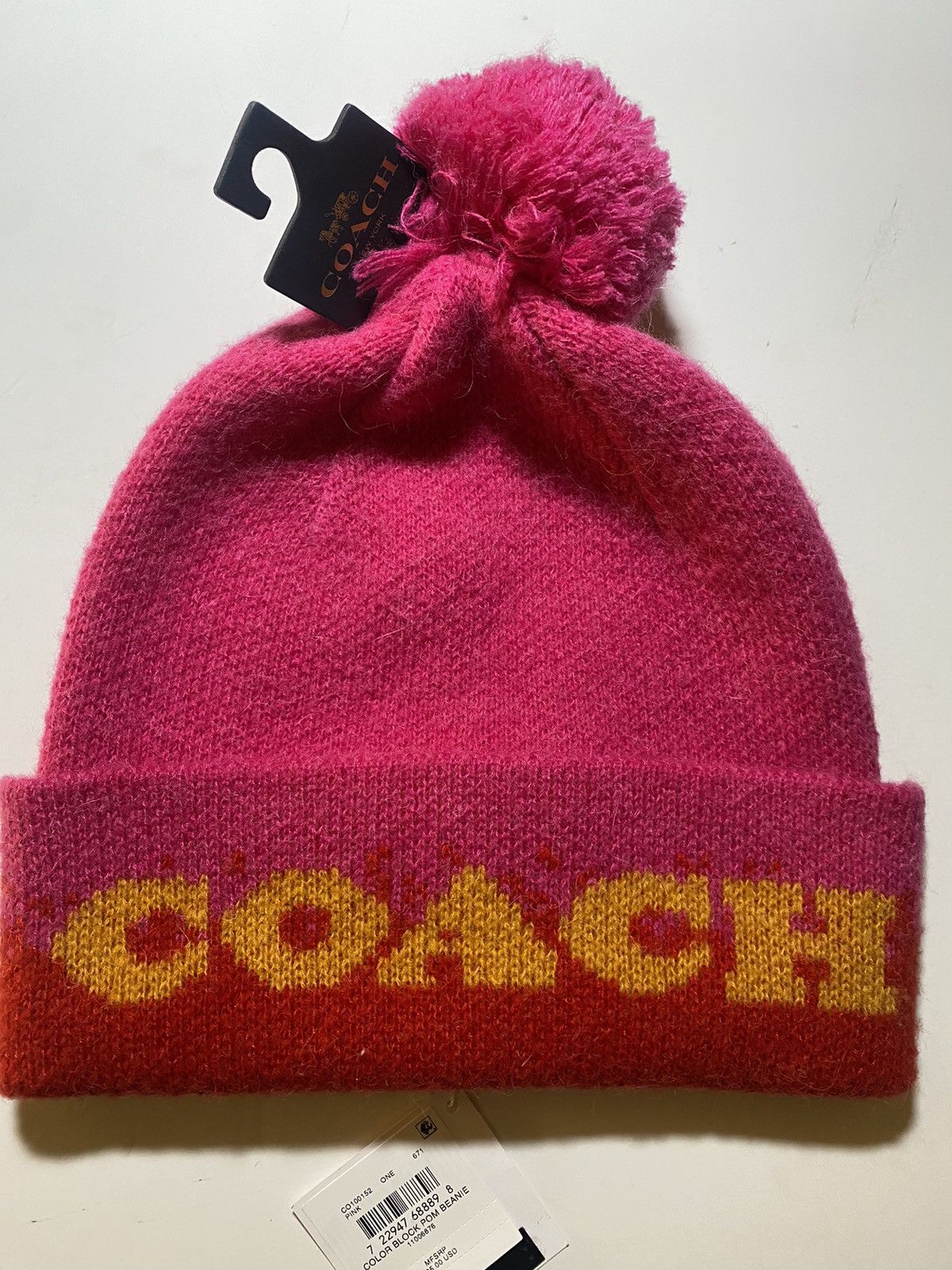 Coach COACH (R$95) Women's Ombre Pom Pom Beanie PICK COLOR Size ONE SIZE - 3 Thumbnail