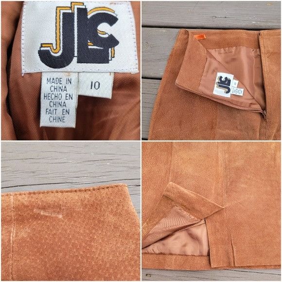 Vintage Vintage 90s y2k Bratz Brown Suede Leather High Waisted Midi Size 32" / US 10 / IT 46 - 7 Thumbnail