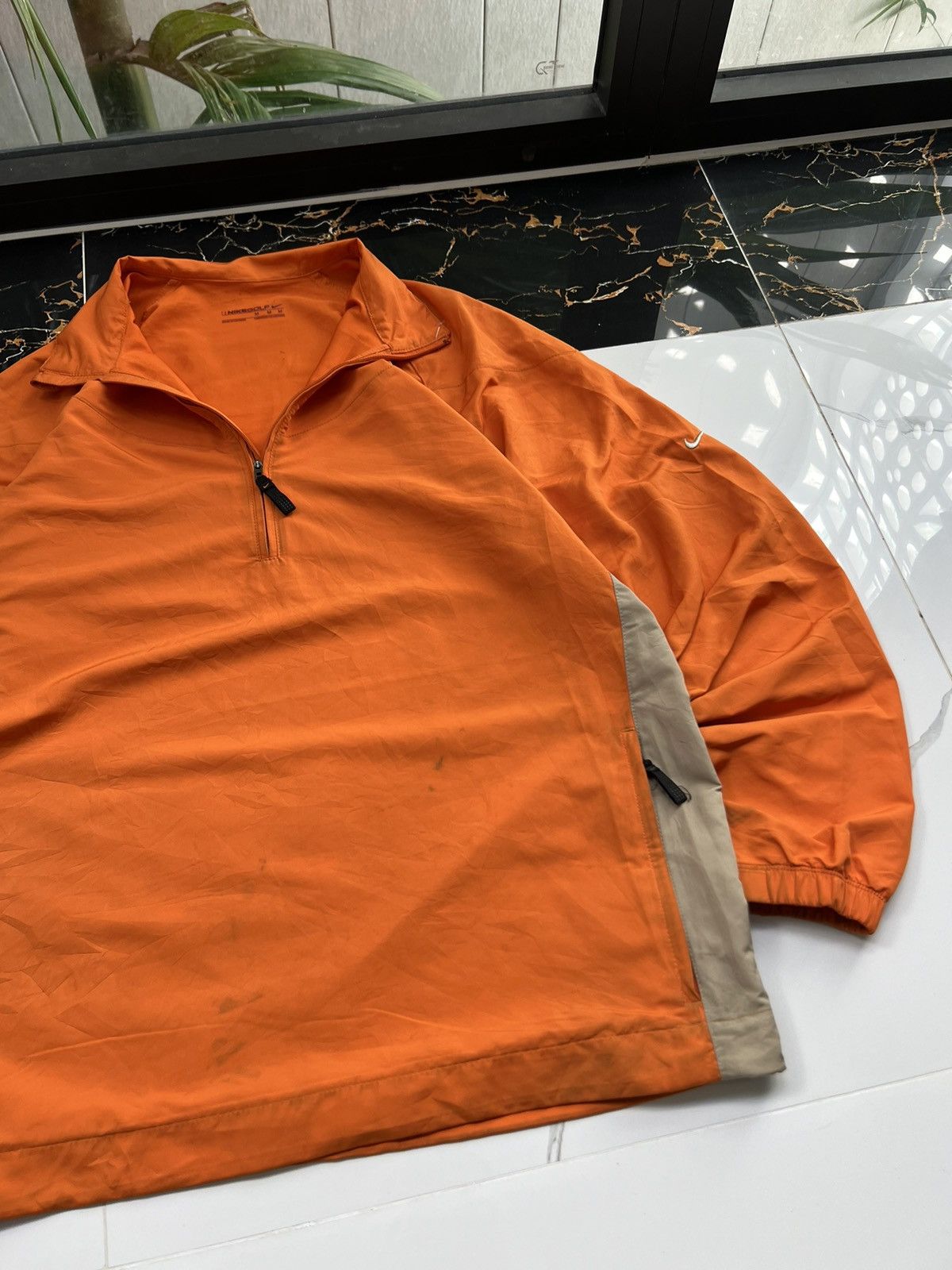 Nike × Vintage 90's NIKE RETRO SWOOSH LOGO Y2K 1/3 ZIP PLAYERS JACKET Size US M / EU 48-50 / 2 - 2 Thumbnail