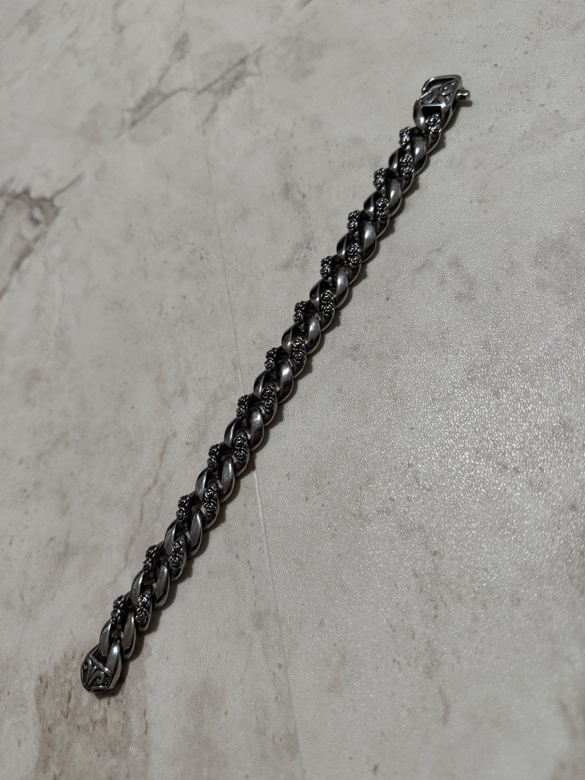 XL - Chrome Hearts / Biker Bracelet With small Roses