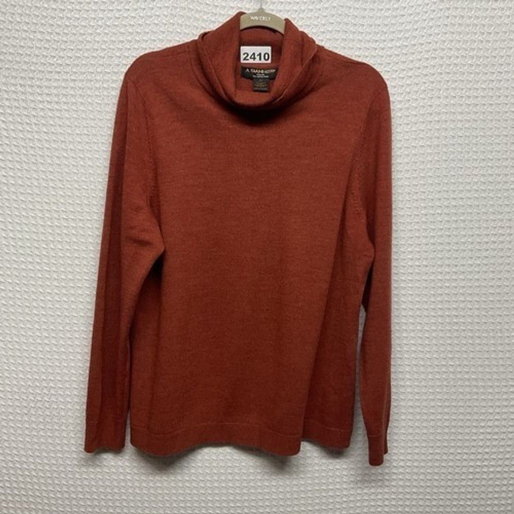 Other A. Giannetti Orange Merino Wool Turtleneck Sweater Women 2X Size ONE SIZE - 1 Thumbnail