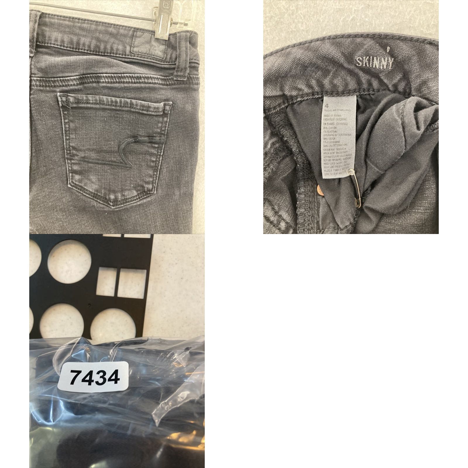 American Eagle Outfitters American Eagle Jeans Women's Size 4 Black Skinny Size 26" / US 2 / IT 38 - 8 Thumbnail
